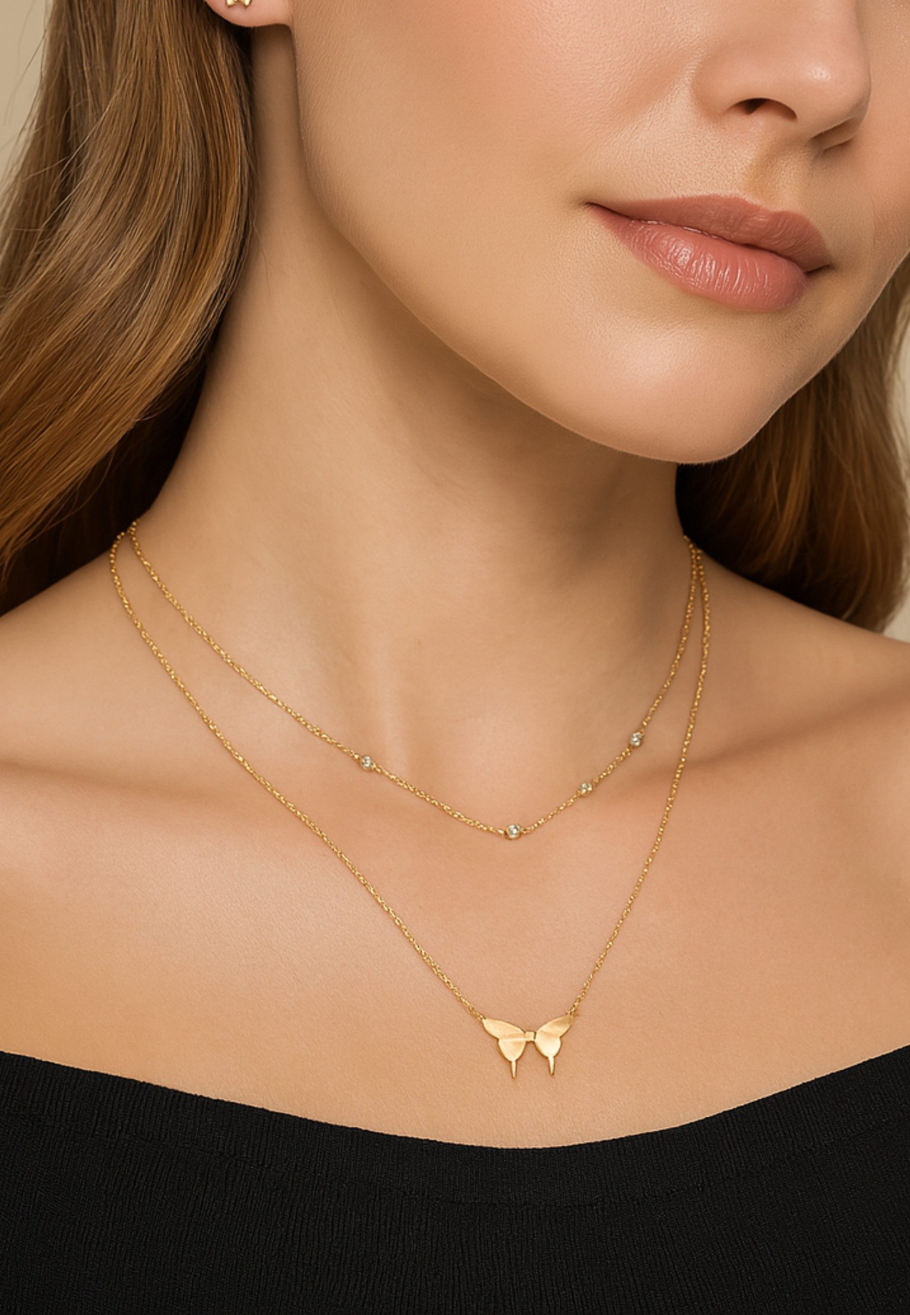 S&T Design Silberkette Damen 925 Silber Halskette Schmetterling Anhänger (G günstig online kaufen