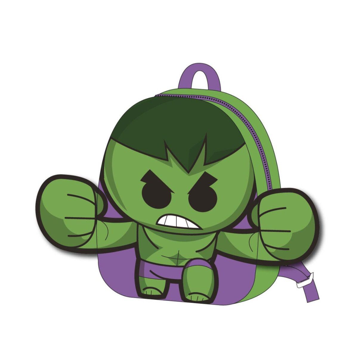 The AVENGERS Kinderrucksack Avengers Hulk Plüschrucksack, Tasche 22 cm (1-tlg)
