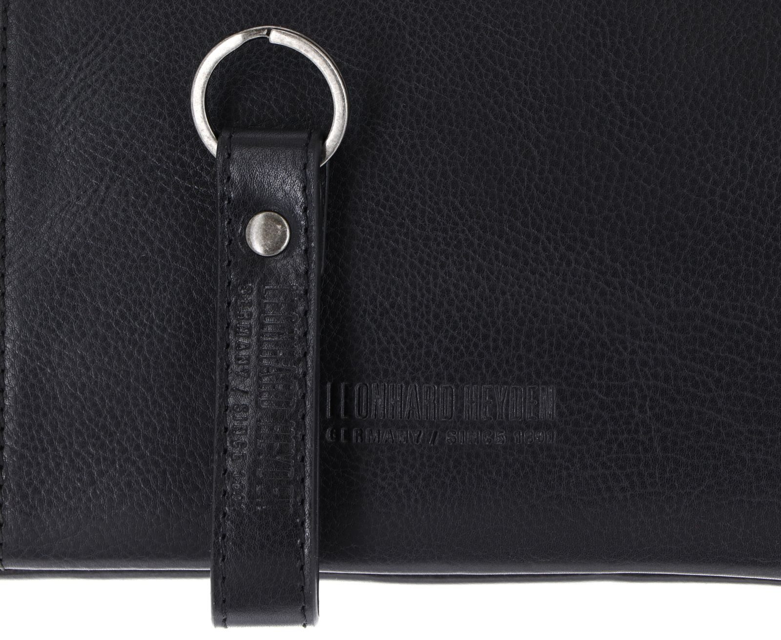 Leonhard Heyden Aktentasche Aktenmappe 2 Fächer 5381 (Set, 2-tlg), aus echtem Rindsleder