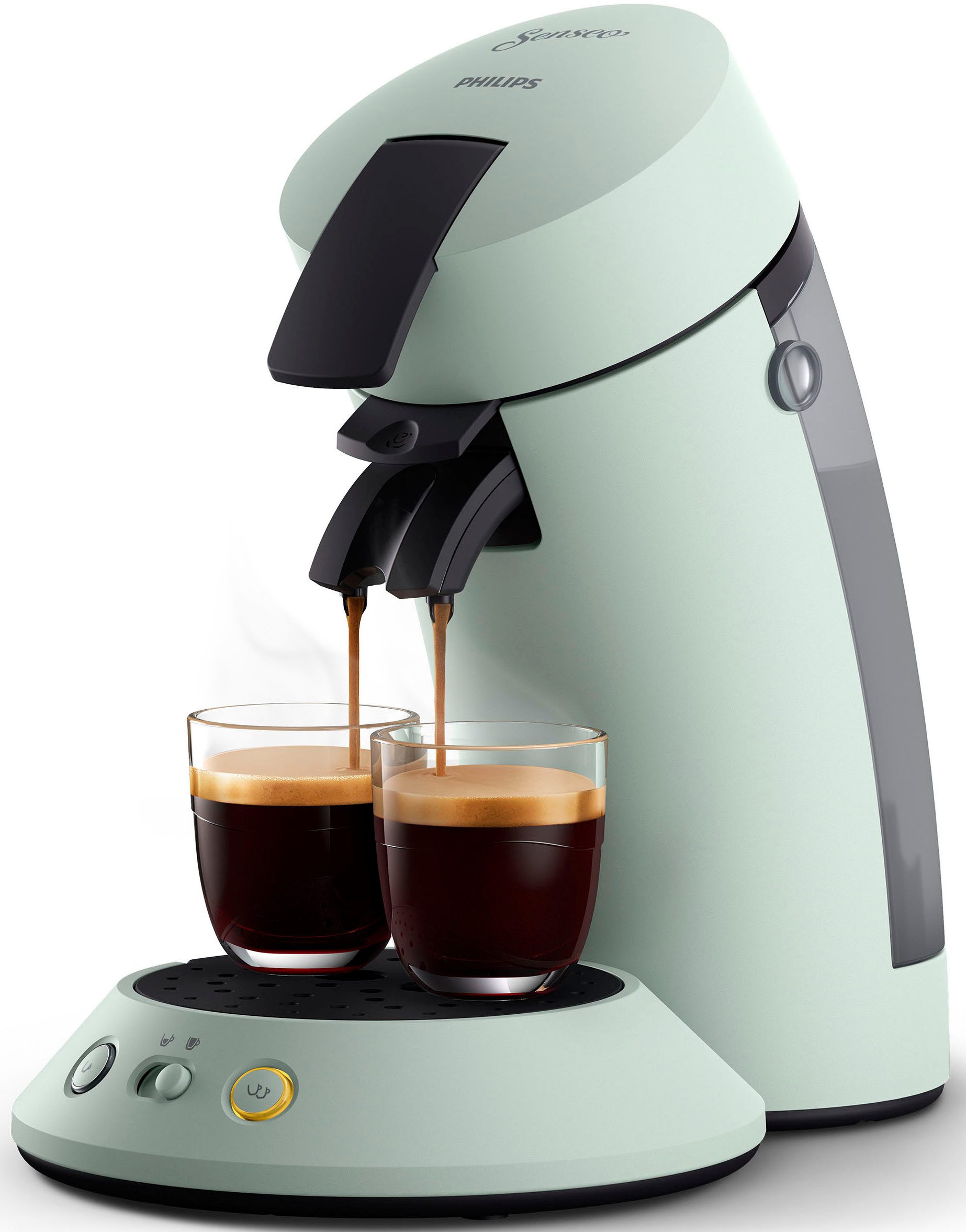 Philips Senseo Kaffeepadmaschine Original Plus CSA210/20, mit zwei Kaffee-Einstellungen, aus 28% rec. Plastik