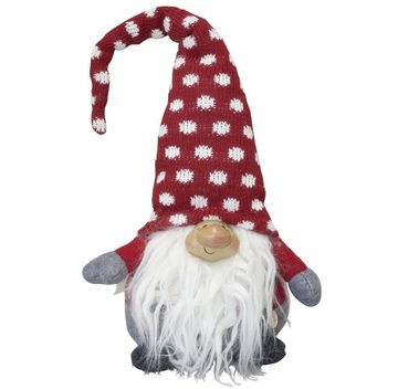 Trendyshop365 Weihnachtsfigur Wichtel 22cm sitzend, Pärchen (Dekofiguren, 2 St., im Set), Weihnachten, rot-weiß