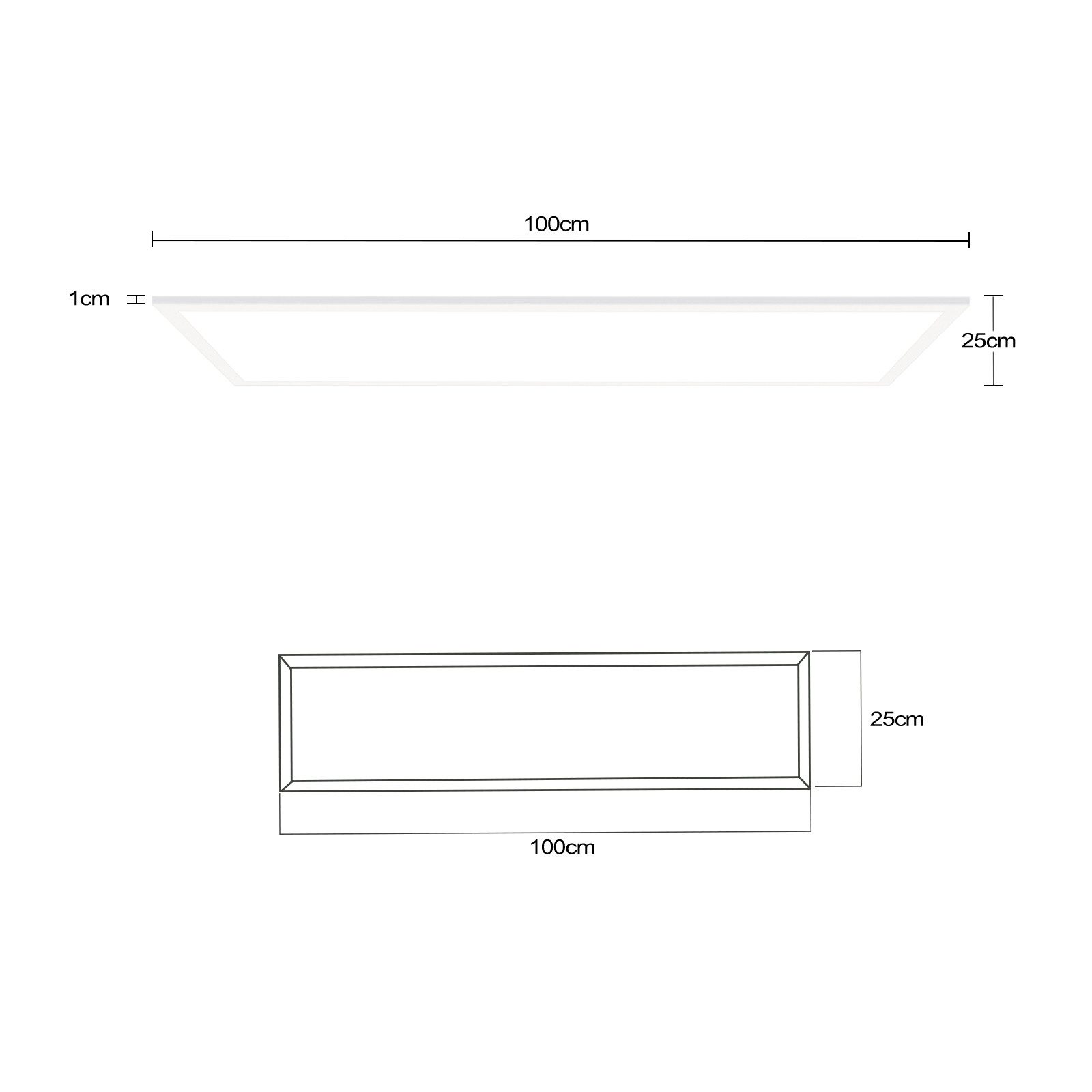 Nettlife LED Panel Flach Deckenleuchte Dimmbar 42W 100*25CM mit Fernbedienung, 60S Timer, LED fest integriert, Warmweiß Neutralweiß Kaltweiß, für Büro Wohnzimmer Flur Treppe