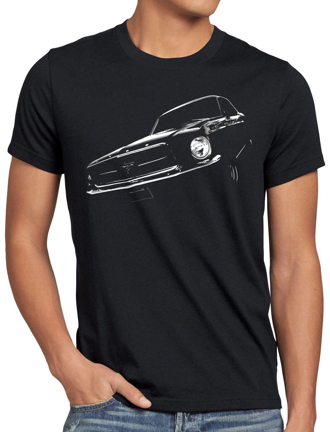 style3 Print-Shirt Herren T-Shirt Classic Pony Car muscle mustang