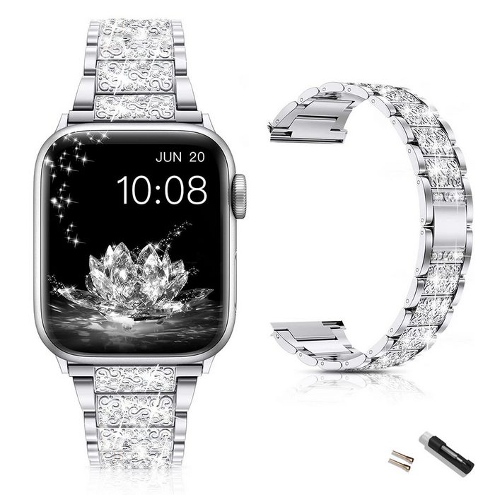 Diida Smartwatch-Armband Watch Armband Armband für Apple Watch 38/40/41 mm Serie1- 7 Silber