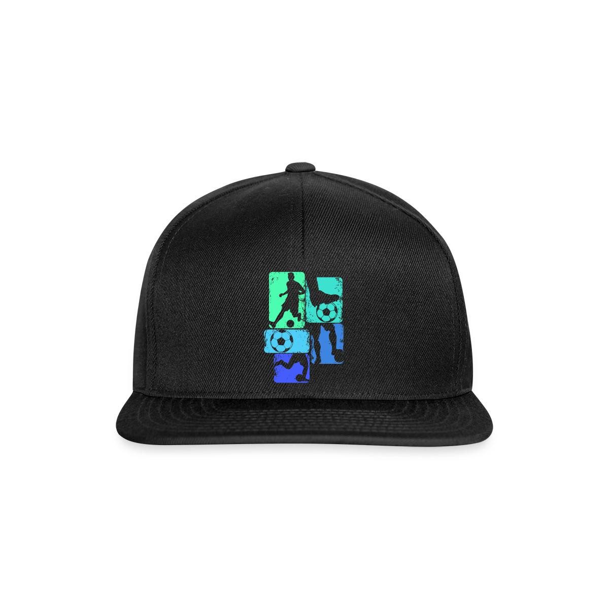 Spreadshirt Snapback Cap Fußballspieler Silhouetten Mit Bällen Für Papa Snapback Cap (1-St)