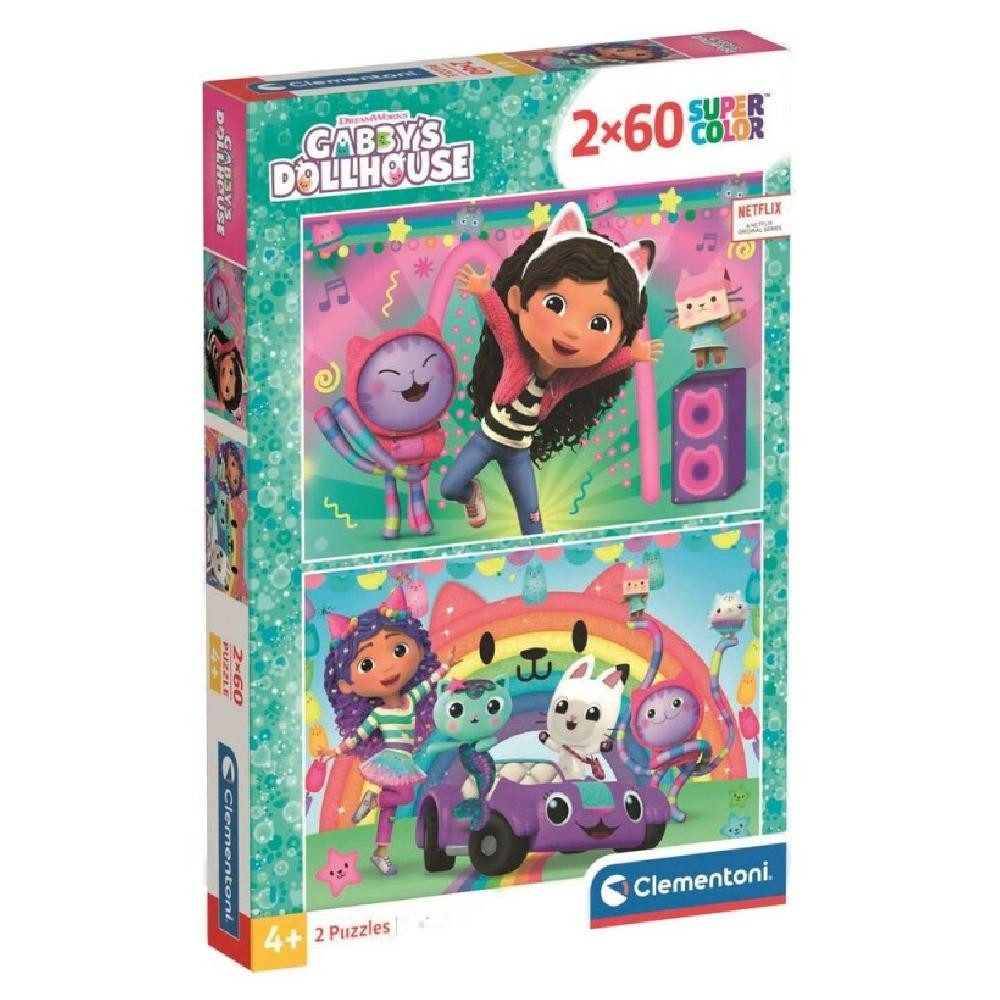 Clementoni® Puzzle Gabbys Doll House puzzle 2x60pcs, Puzzleteile