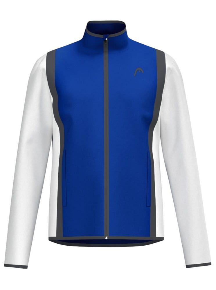 Tennisjacke Club 25 (100% Polyester) 2025 royalblau/weiss Jungen