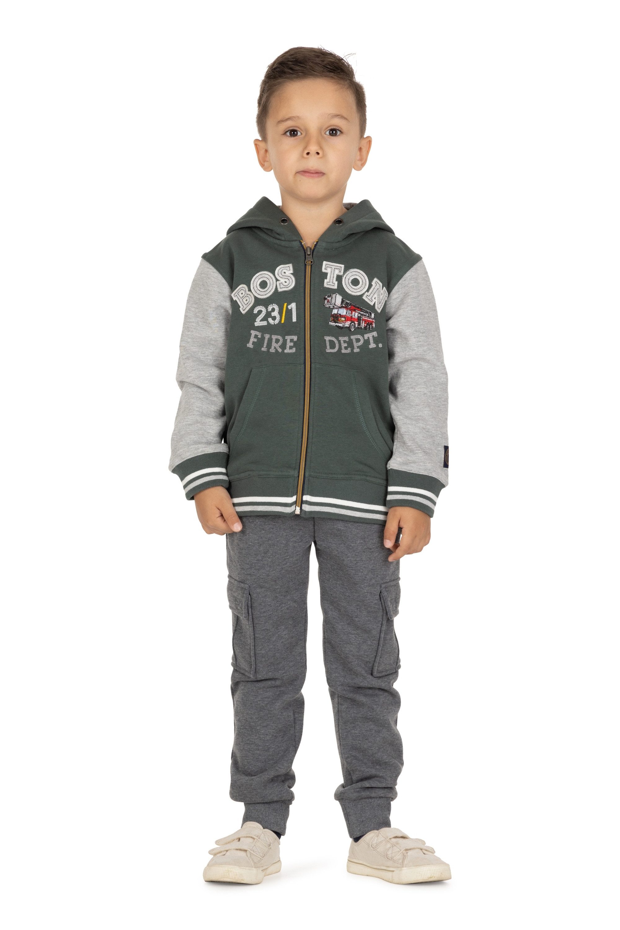 SALT AND PEPPER Collegejacke Boston Fire Dept. mit Feuerwehr-Motiv