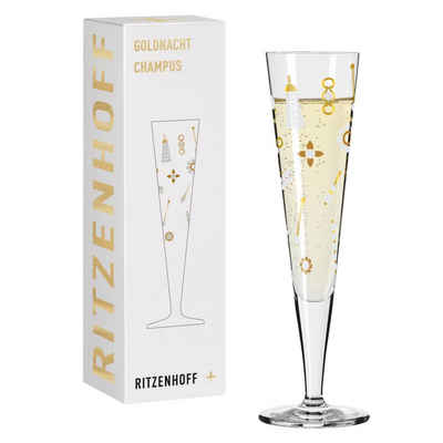 Ritzenhoff Sektglas Goldnacht, Glas, Transparent H:24cm D:7cm Glas