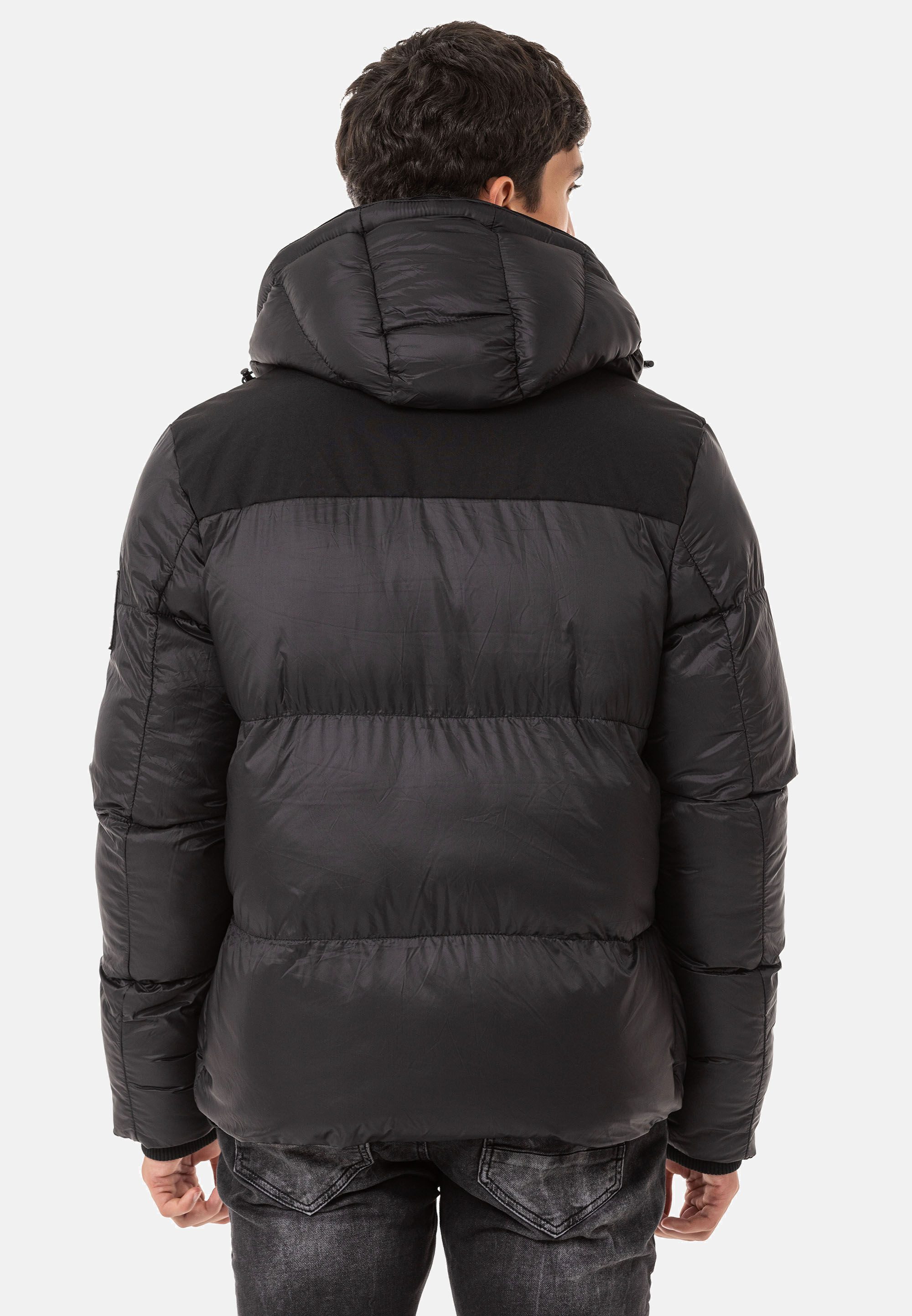 Cipo & Baxx Winterjacke Jacke im Kontrast-Look