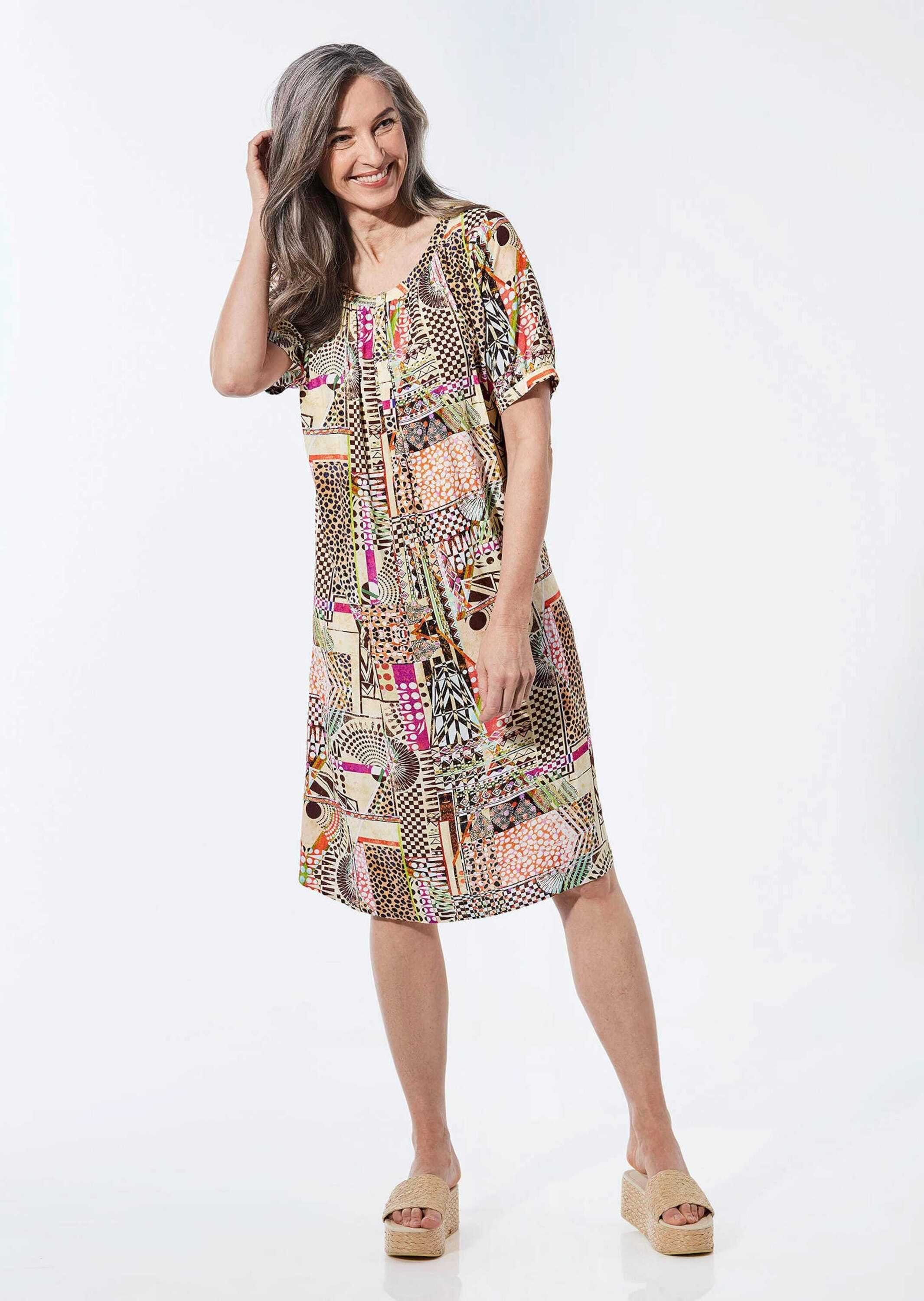 GOLDNER Sommerkleid Hängerchen Kleid im Mustermix günstig online kaufen