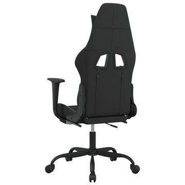 vidaXL Bürostuhl Gaming-Stuhl mit Fußstütze Drehbar Schwarz und Weiß Stoff Gamingstuhl