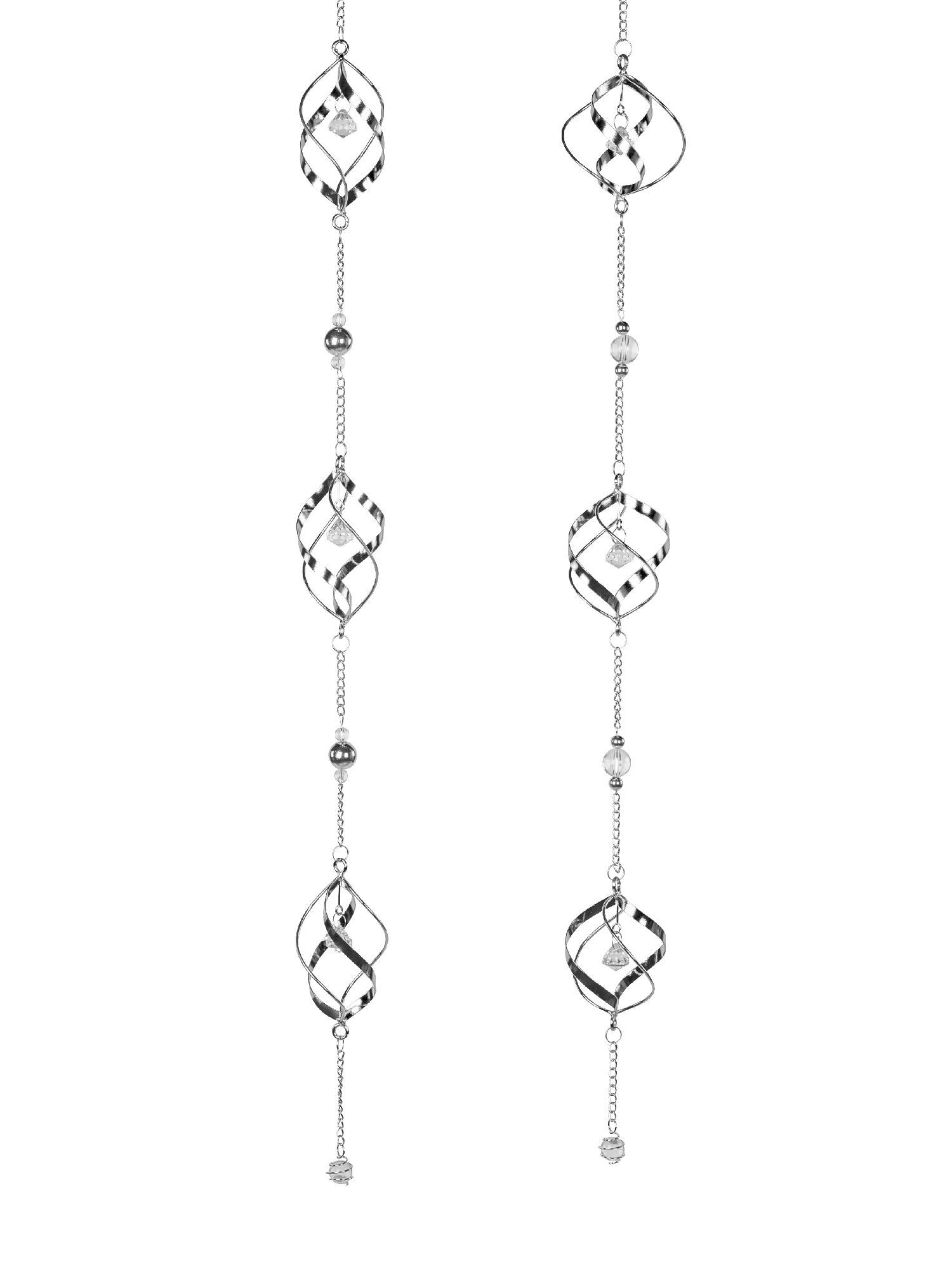 formano Hängedekoration, Farbe: Silber, Motiv: Spiralen