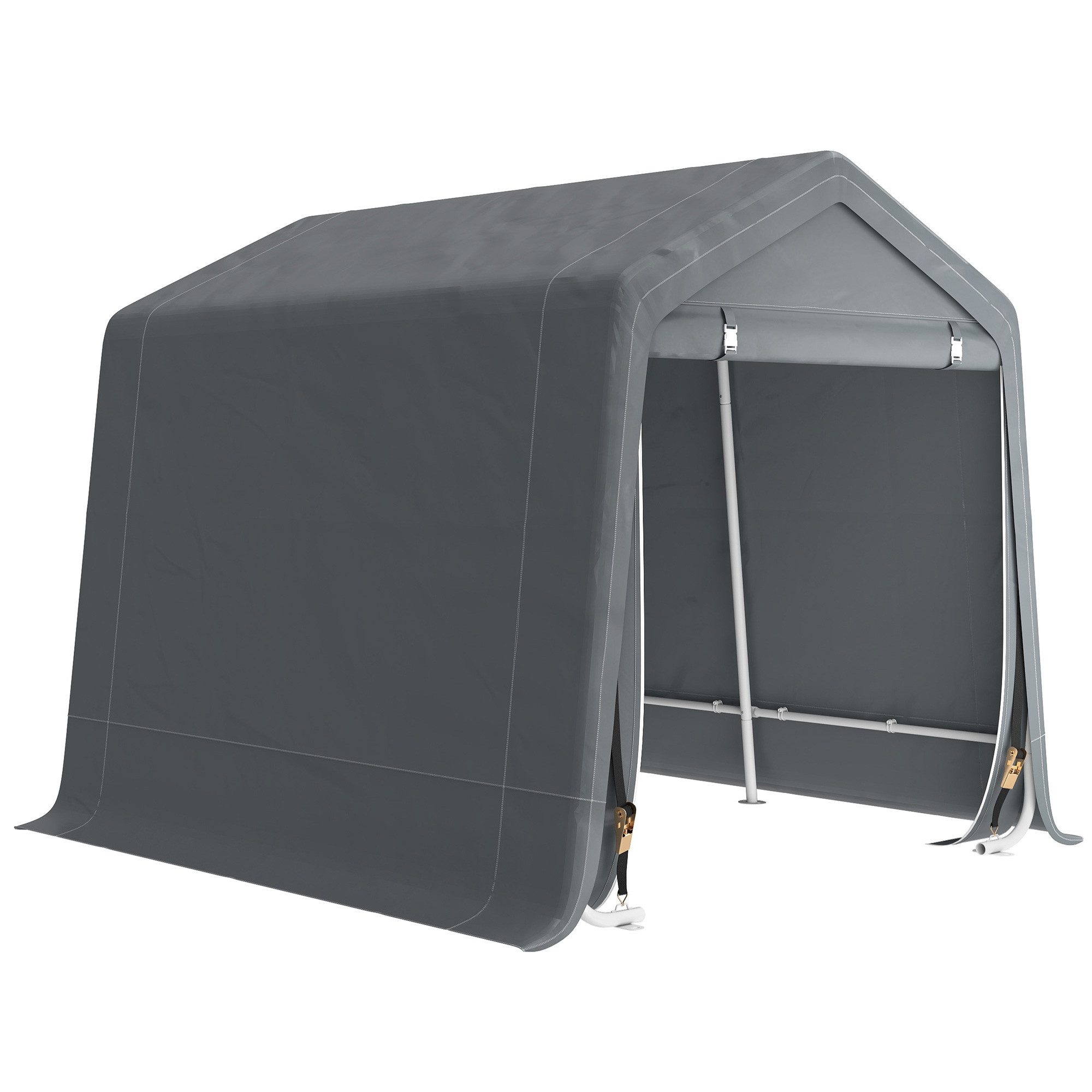 MC Star Gerätehaus Fahrradgarage Metall 2Türen Reißverschluss Wasserdicht UV 2,4x2x2m, (Packung)