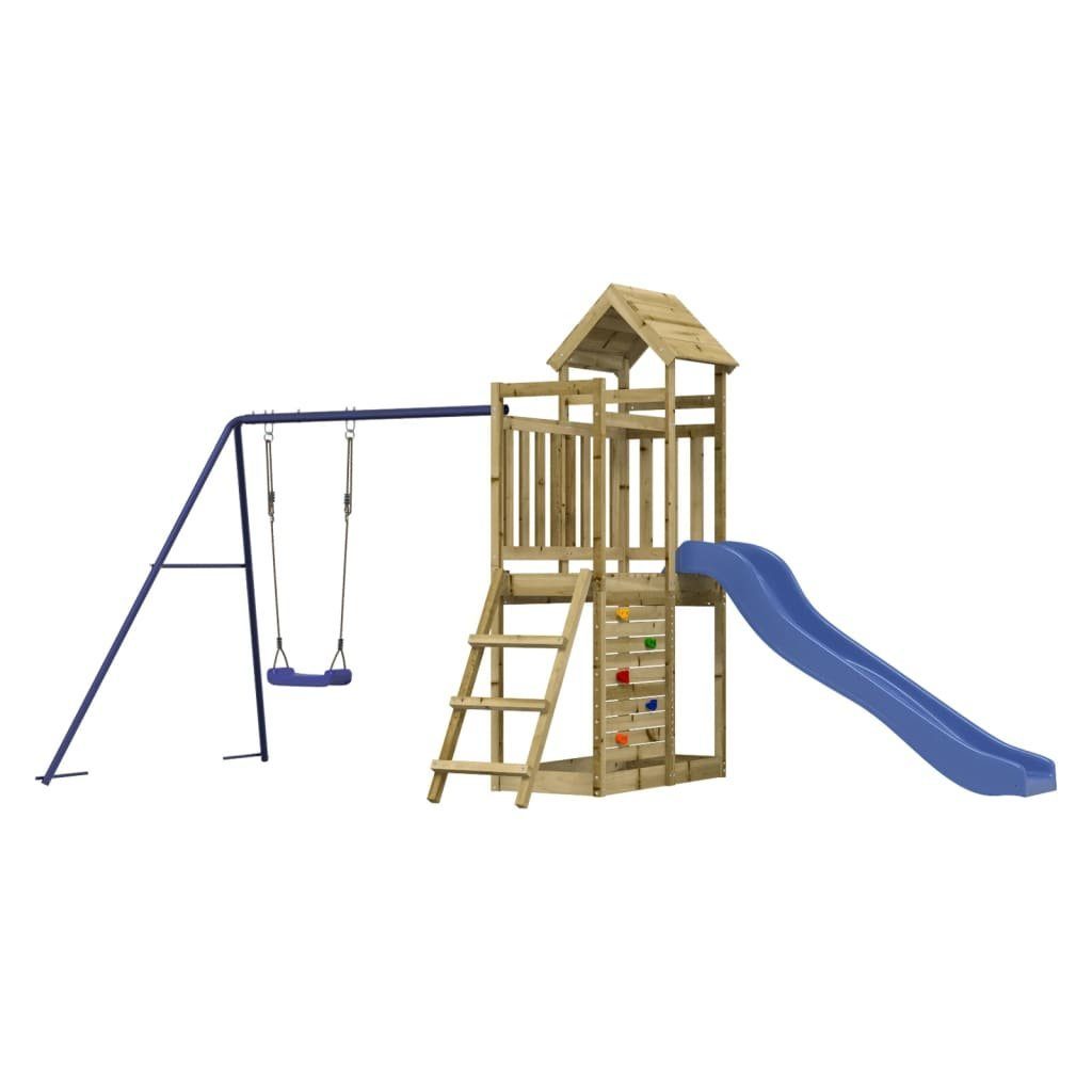 vidaXL Spielhaus Spielturm Imprägniertes Kiefernholz Kinder Garten Kletterturm Schaukel