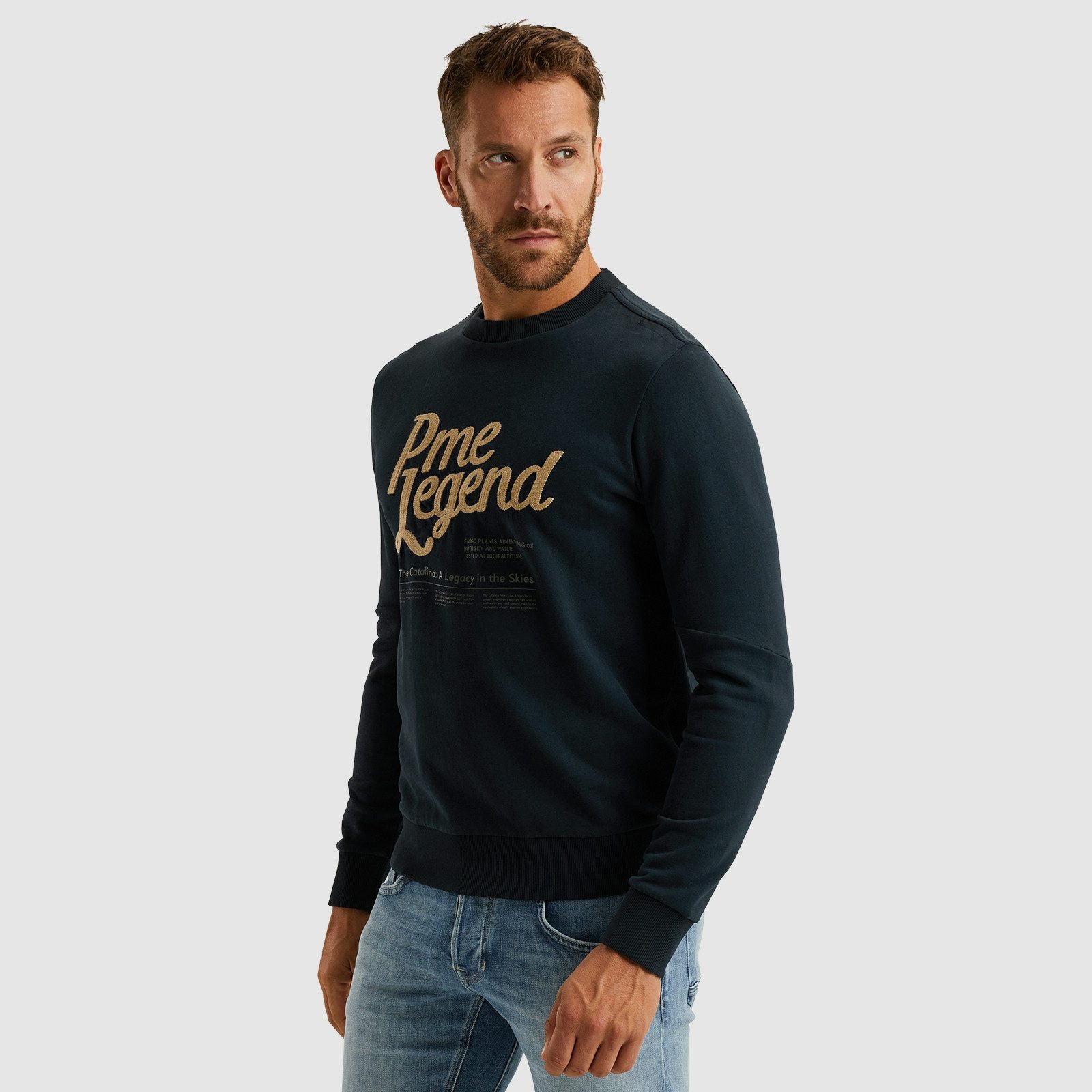 PME LEGEND Sweatshirt mit Logo Stickerei günstig online kaufen