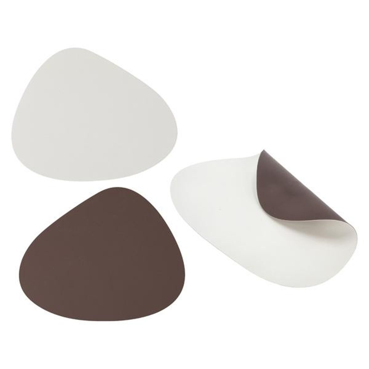 Macosa Home Platzset Tischsets abwaschbar 4er Set wendbar Stone Braun Creme 45 cm, (Set, 4-St., Tischunterlage Tischset Platzdeckchen), Tischset, Platzdeckchen, Platzmatte, Untersetzer, Tischdeko, Platzsets