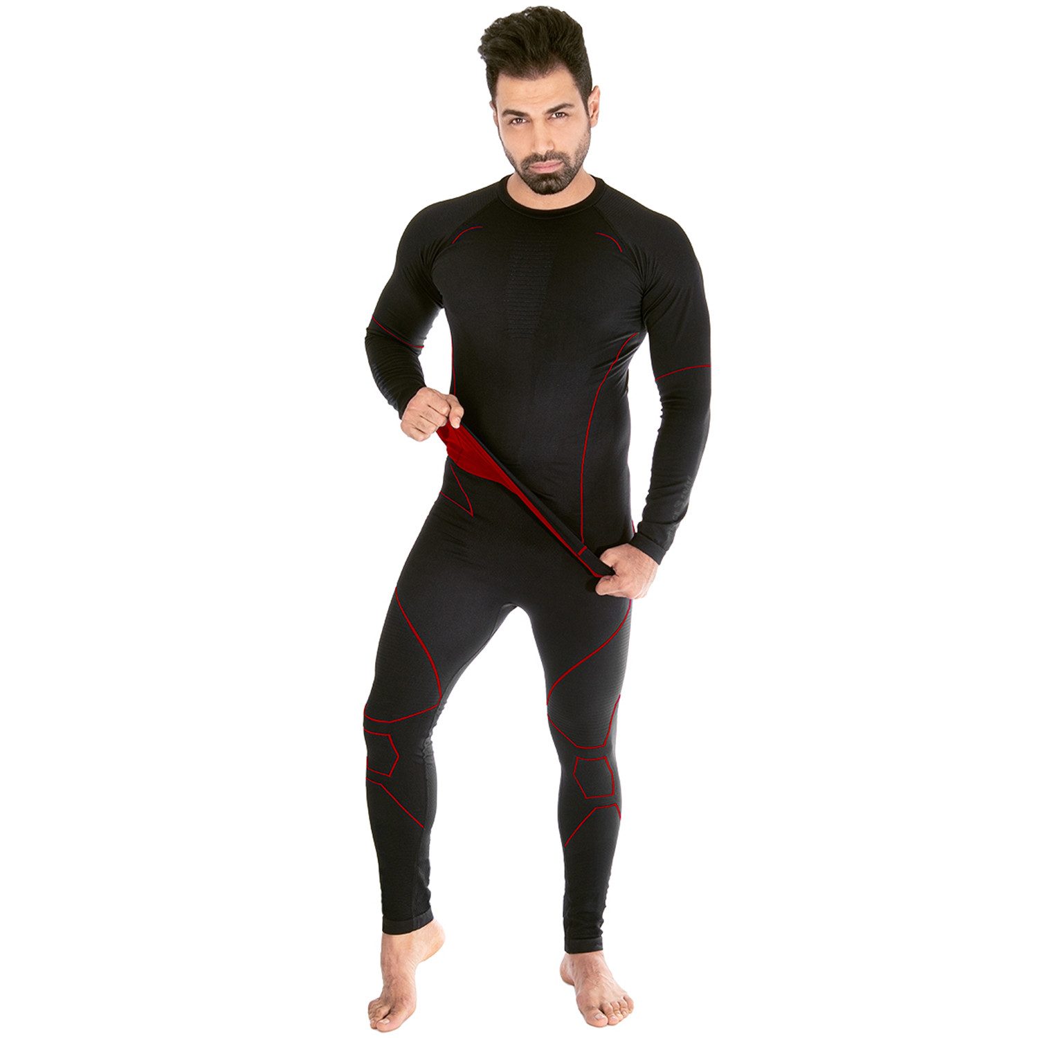 Black Snake Funktionsunterhemd neverest Funktionsunterwäsche Set Seamless Unterhemd + Unterhose