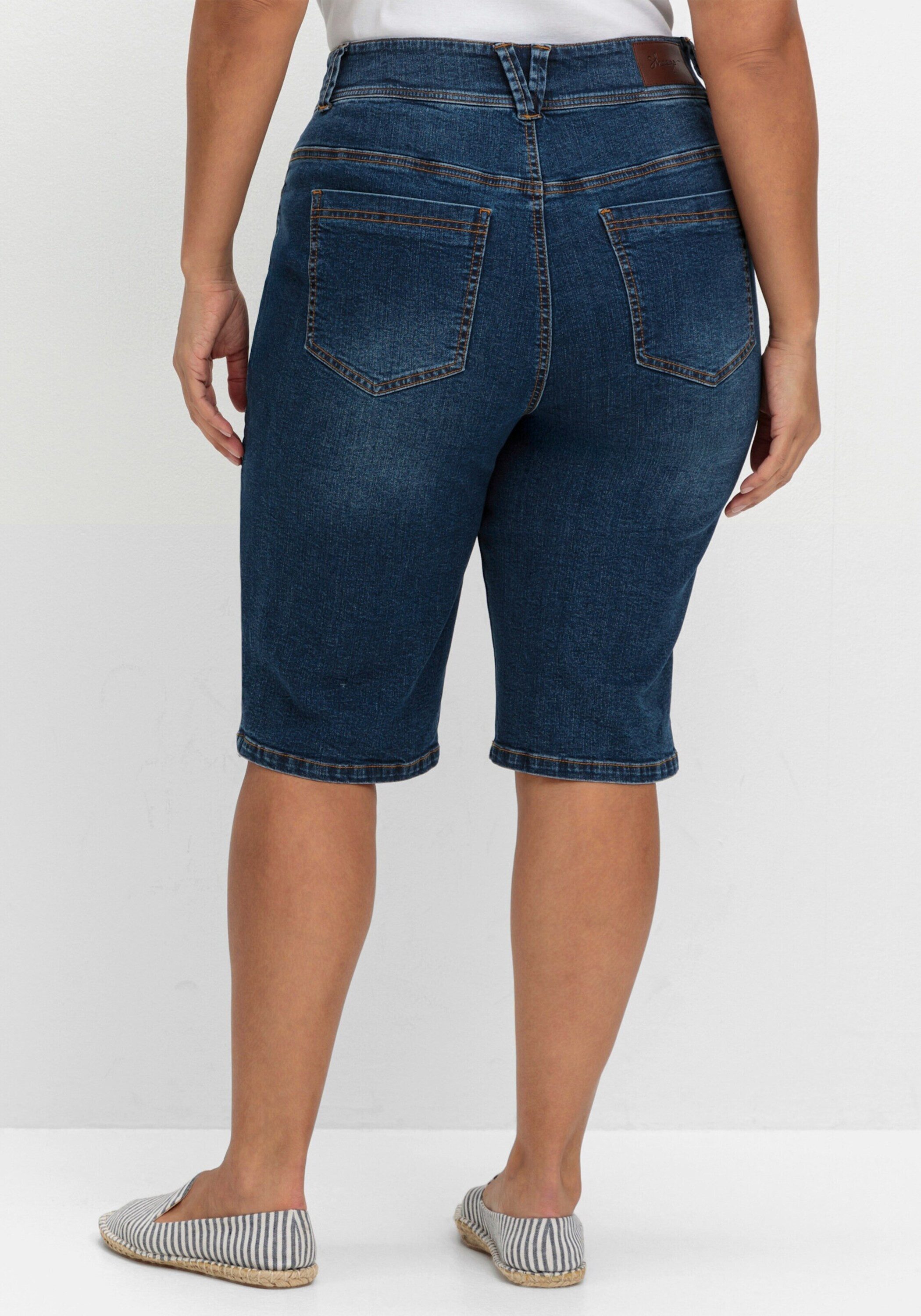 Sheego Jeansshorts Jeansbermudas