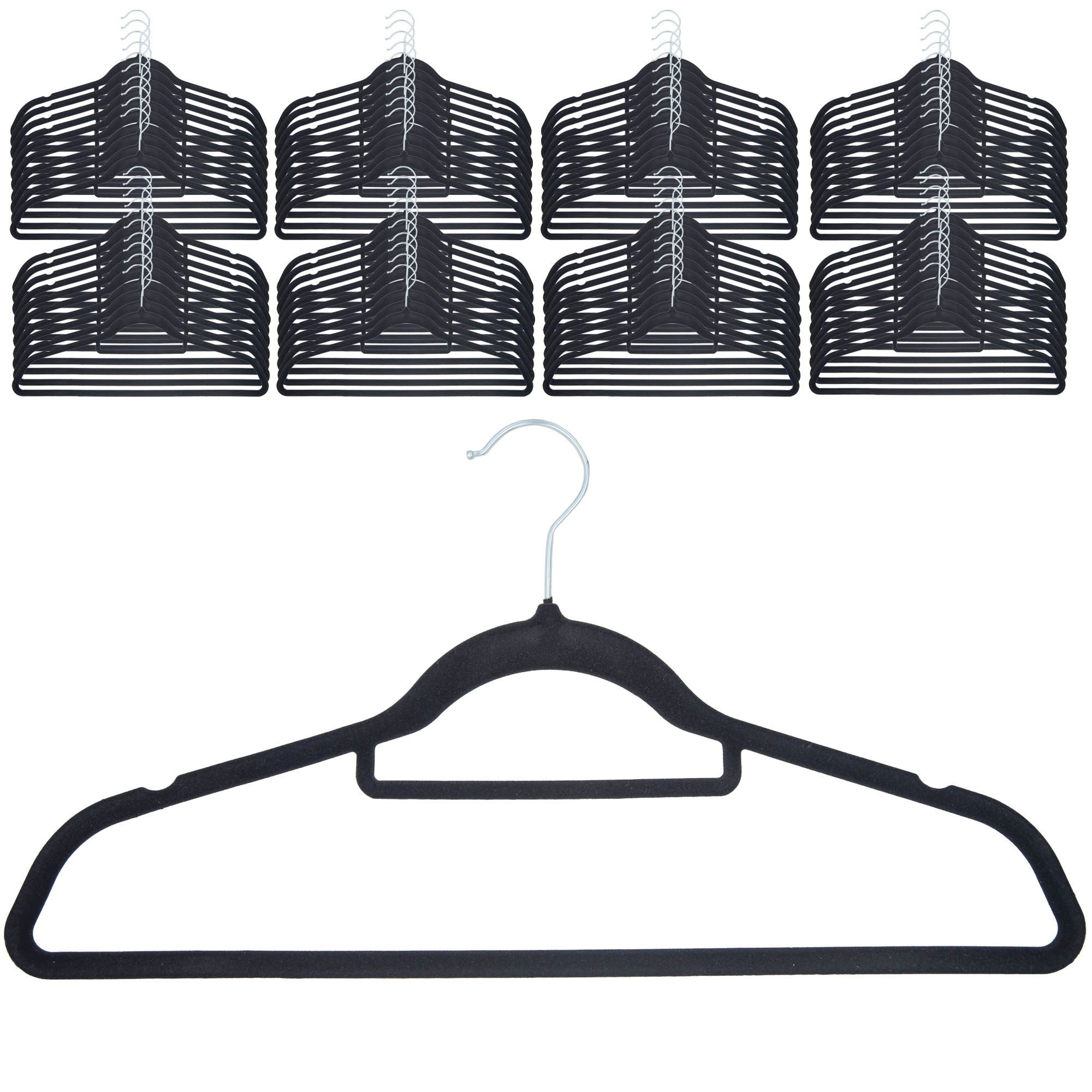 BENSON Kleiderbügel Kleiderbügel Samt Anti-Rutsch Hemdenbügel, (80-tlg), Garderobenbügel, rutschfest, Anzugbügel