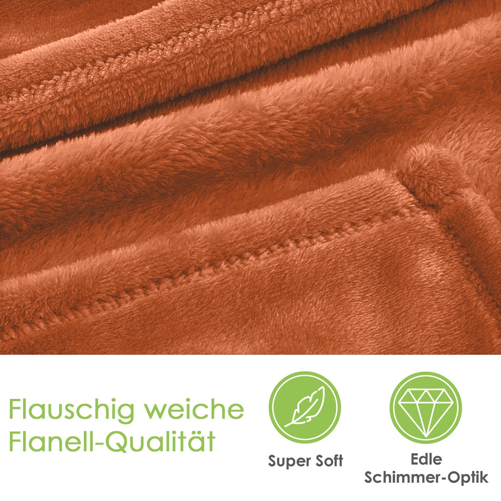 Wohndecke Premium Super Soft Flanell Kuscheldecke günstig online kaufen