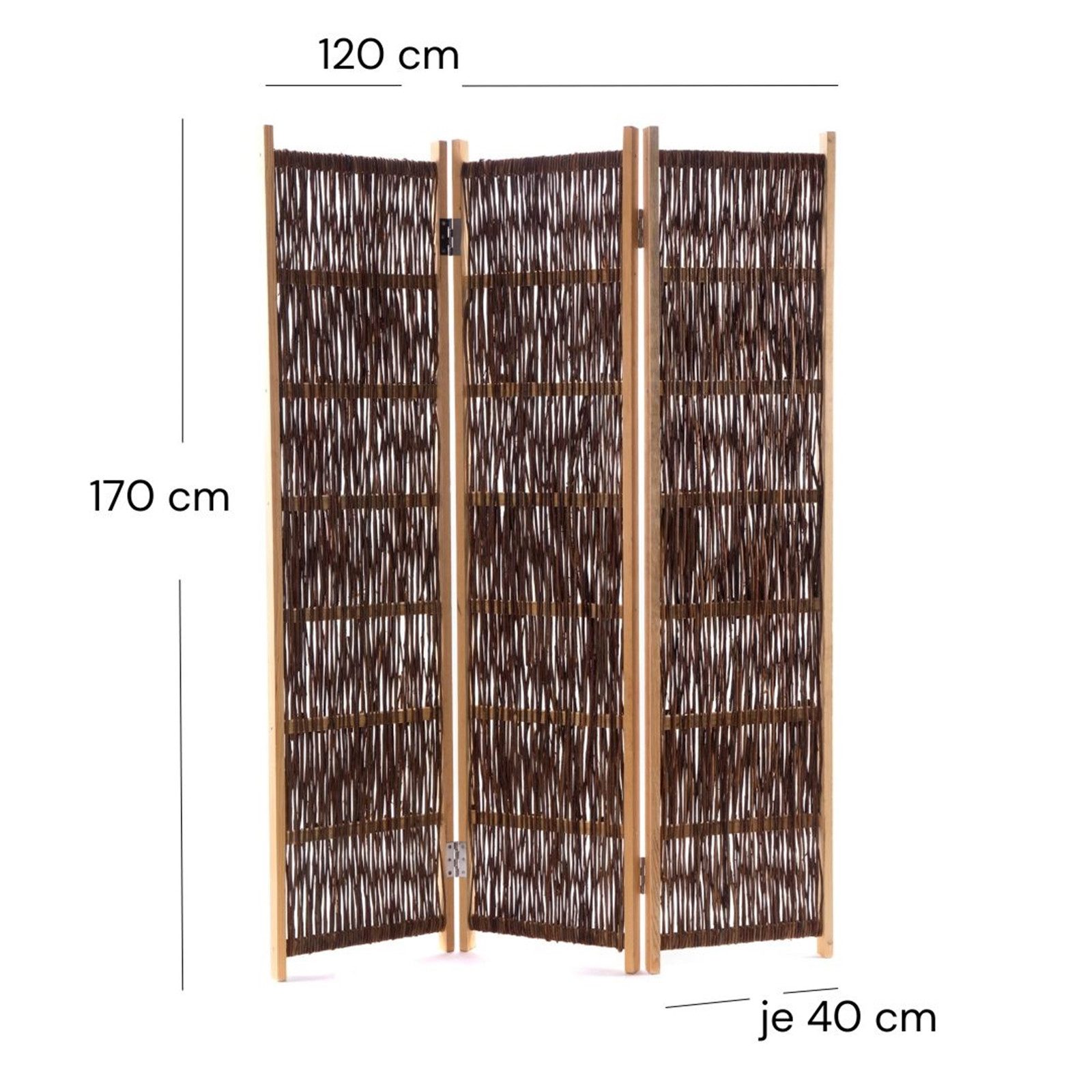 CREEDWOOD Paravent RAUMTEILER "BOSCA", Weidenholz, 170 cm, Natur Paravent günstig online kaufen