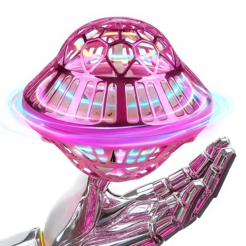 Goldstern-Tech Spielball (interaktiver Flugball mit Gegensteuerung, USB-Akku & Fernbedienung), LED-Hoverball, Fliegender Ball mit Lichteffekten