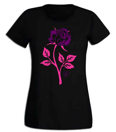 G-graphics T-Shirt Damen T-Shirt - Rose Pink-Purple-Collection, mit trendigem Frontprint, Slim-fit, Aufdruck auf der Vorderseite, Print/Motiv, für jung & alt
