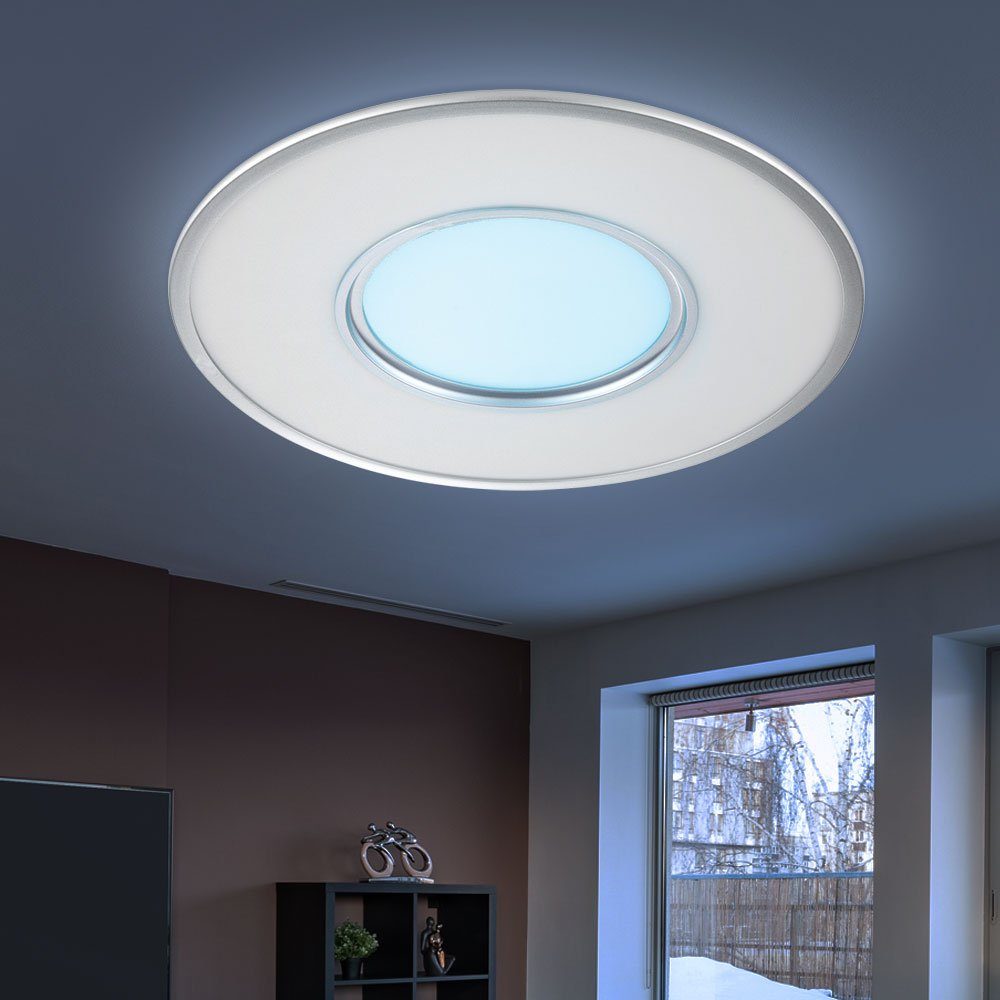 WOFI LED Deckenleuchte, LED-Leuchtmittel Deckenleuchte Tageslicht fest Neutralweiß, LED Warmweiß, Fernbedienung Deckenlampe mit Tageslichtweiß, dimmbar verbaut, Kaltweiß