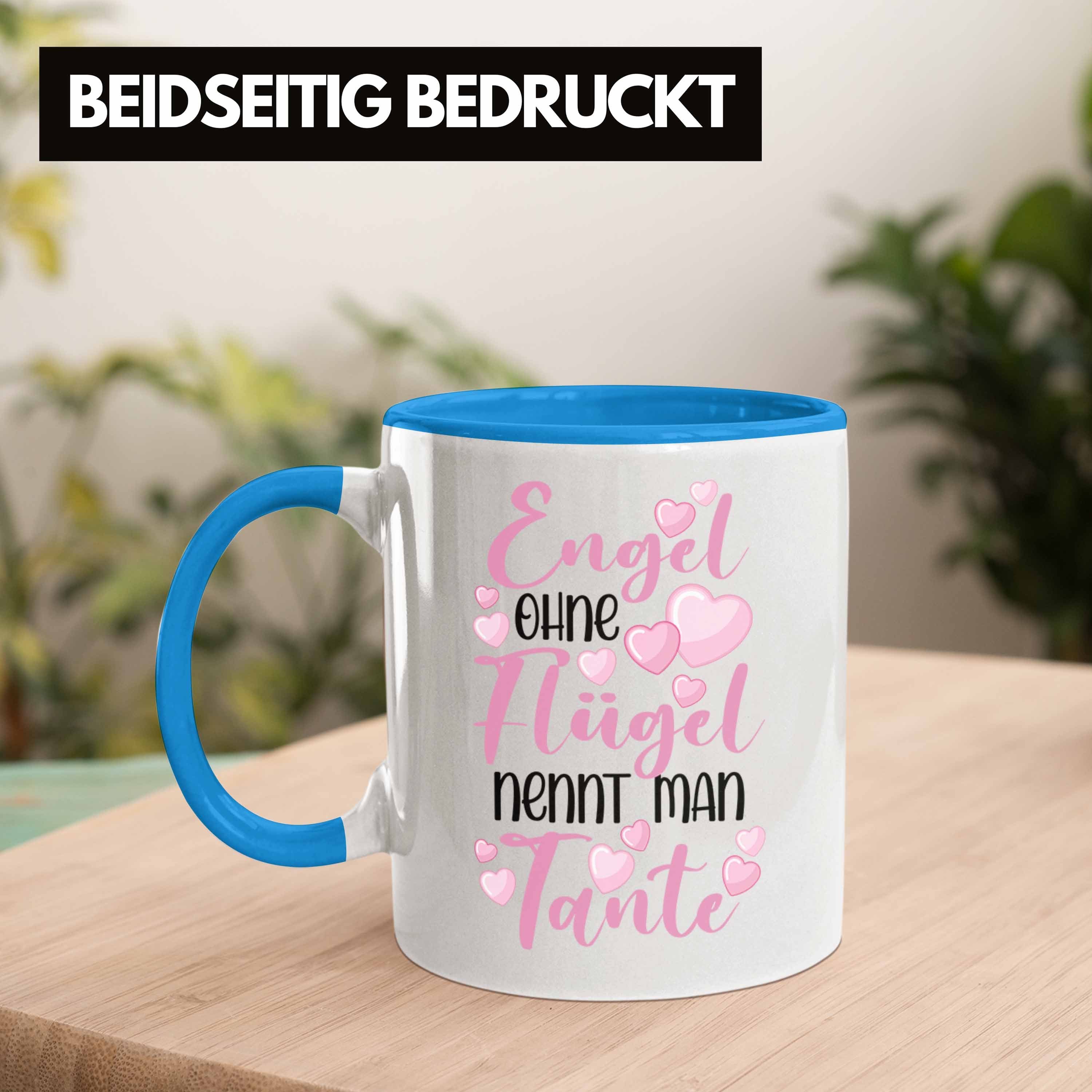 Beste Tante für Ohne der Flügel Spruch Tasse Welt - Weihnachten Blau Tante Lieblings Coole Engel Geschenk Tasse Trendation Verrückte Geschenkidee Trendation Tante