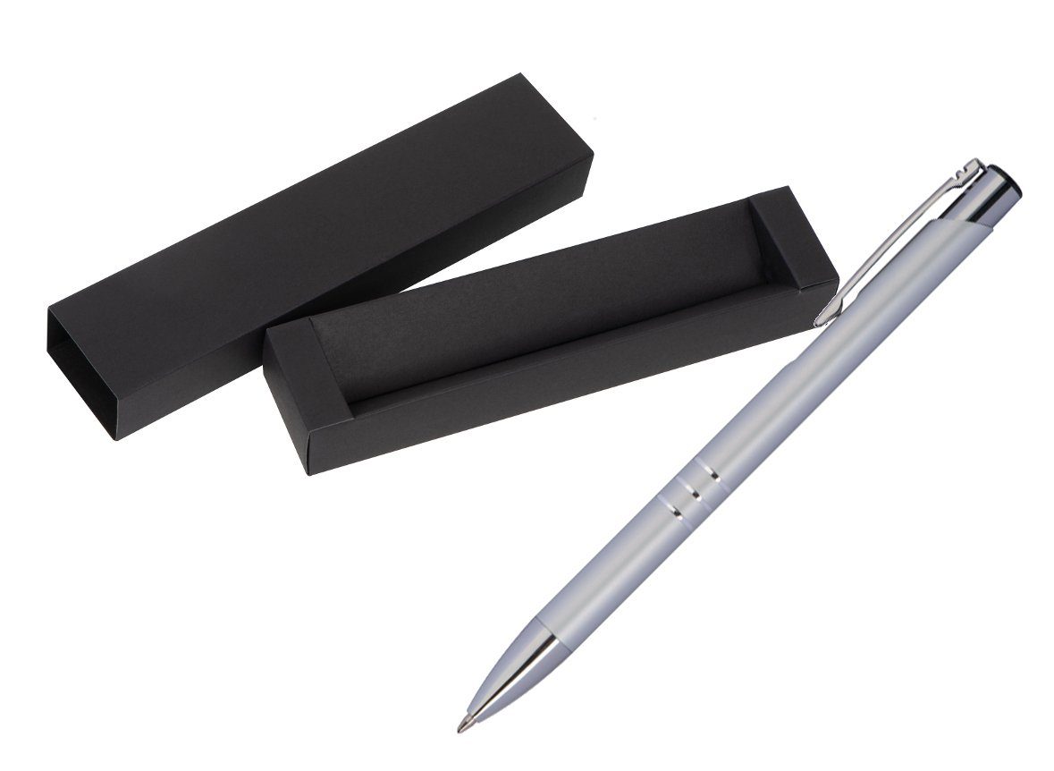 Kugelschreiber Kugelschreiber aus Metall / mit Pappetui / Farbe: silber