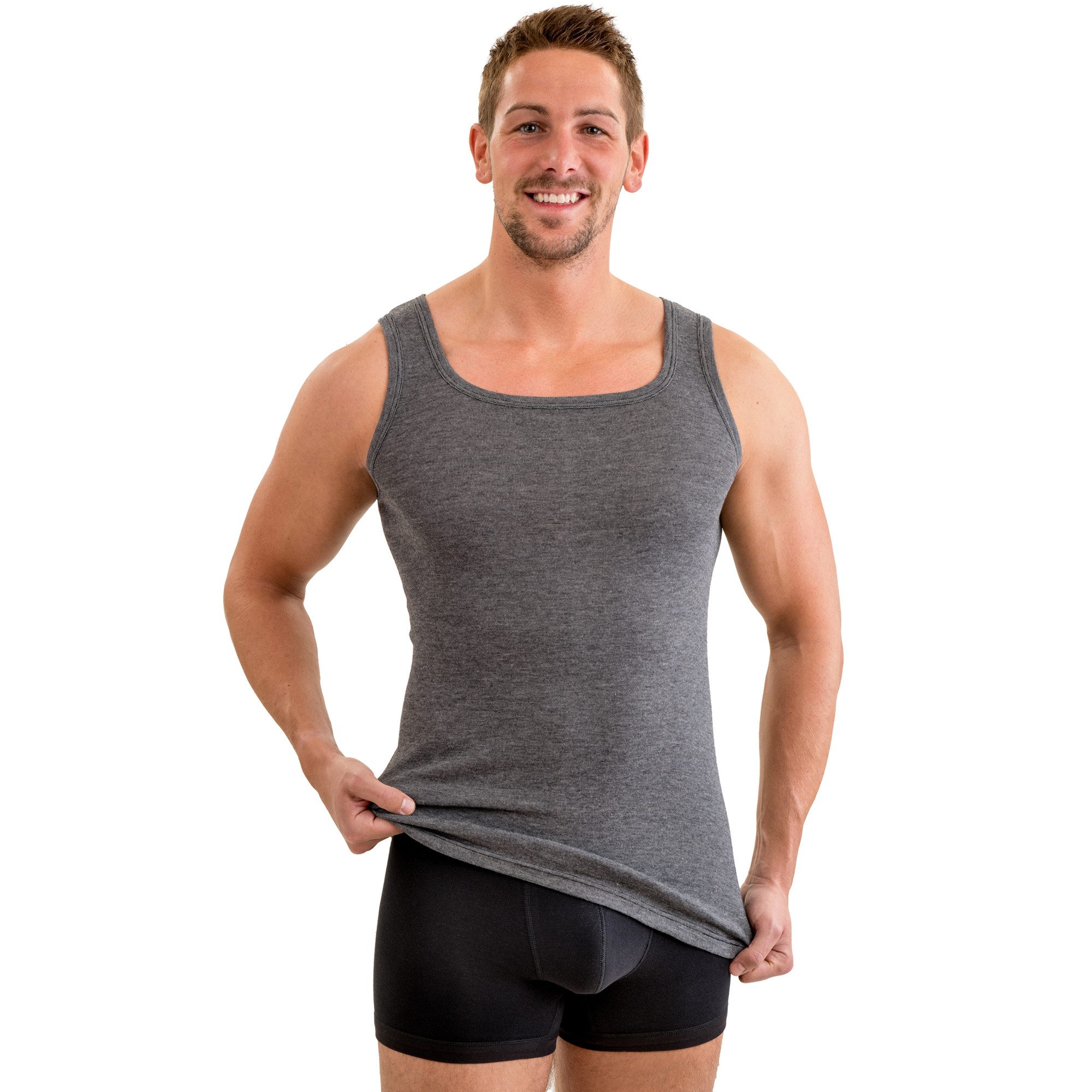 HERMKO Unterhemd 1663025 Herren Tank Top mit breiten Trägern günstig online kaufen