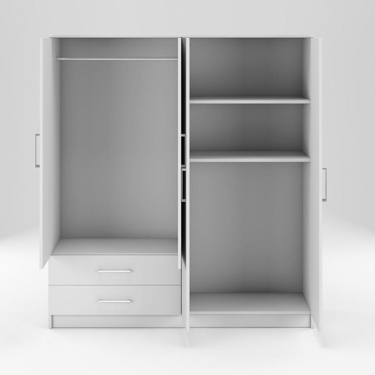 Kleiderschrank) Schlafzimmer Möbel Mehrzweck Weiß Made Kleiderschrank in Kleiderschrank (1-St., JVmoebel Garderobe Europa Design 1x