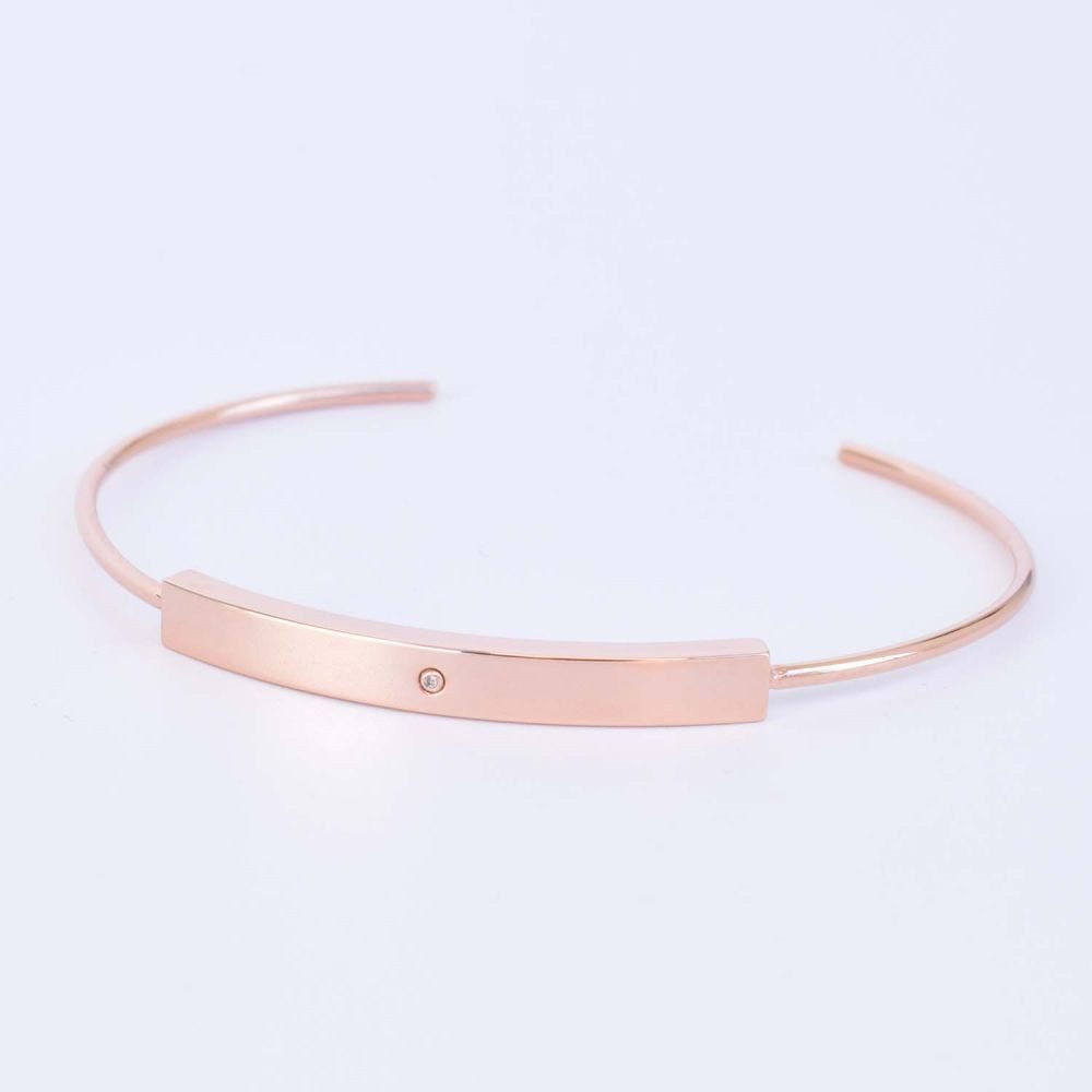 Edelstahlarmband Armreif Bracelet mit echt Diamant Armband SKJ1164791