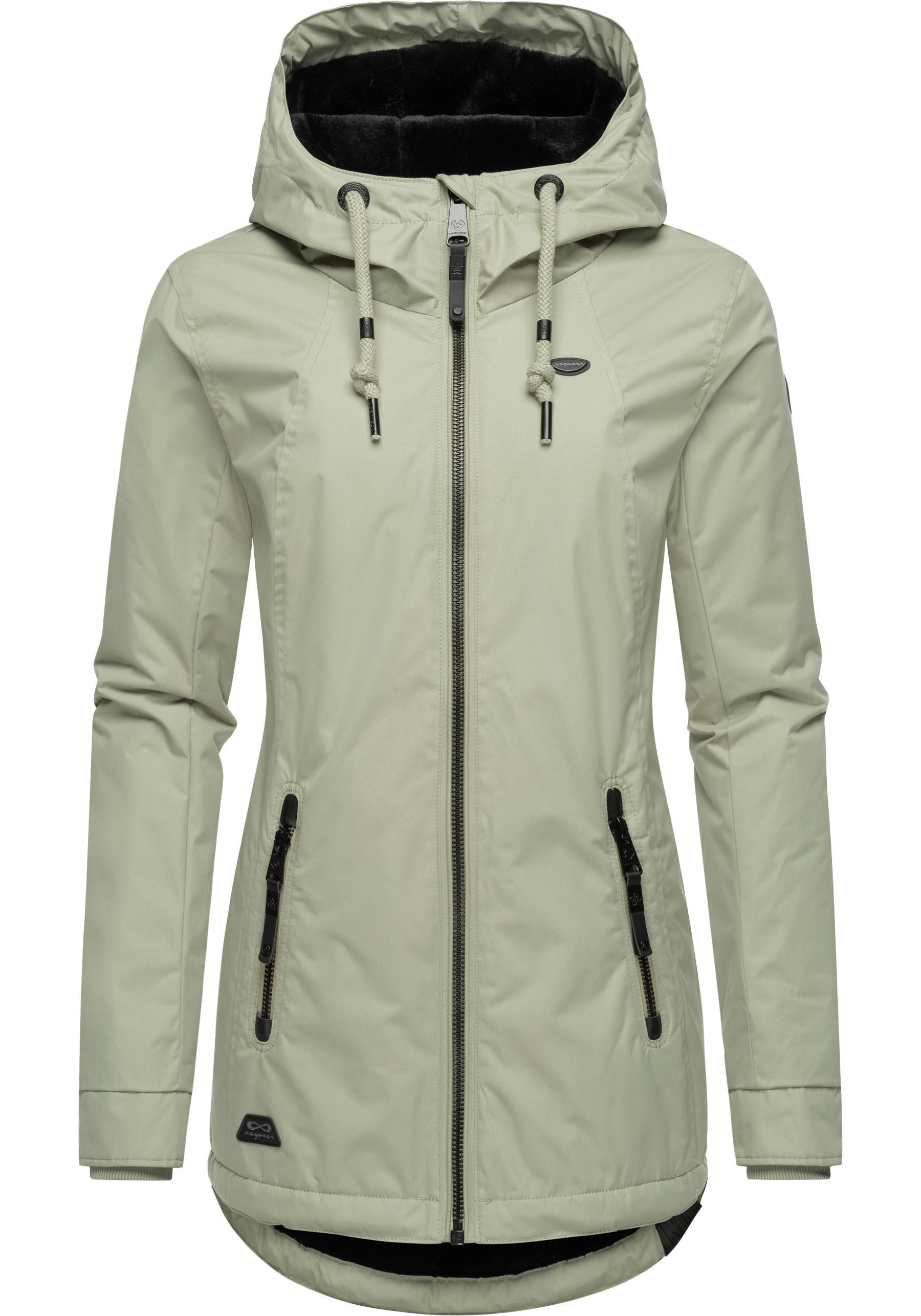 Ragwear Winterjacke Zuzka Winter Wasserdichter Winterparka mit Teddyfleece Innenfutter