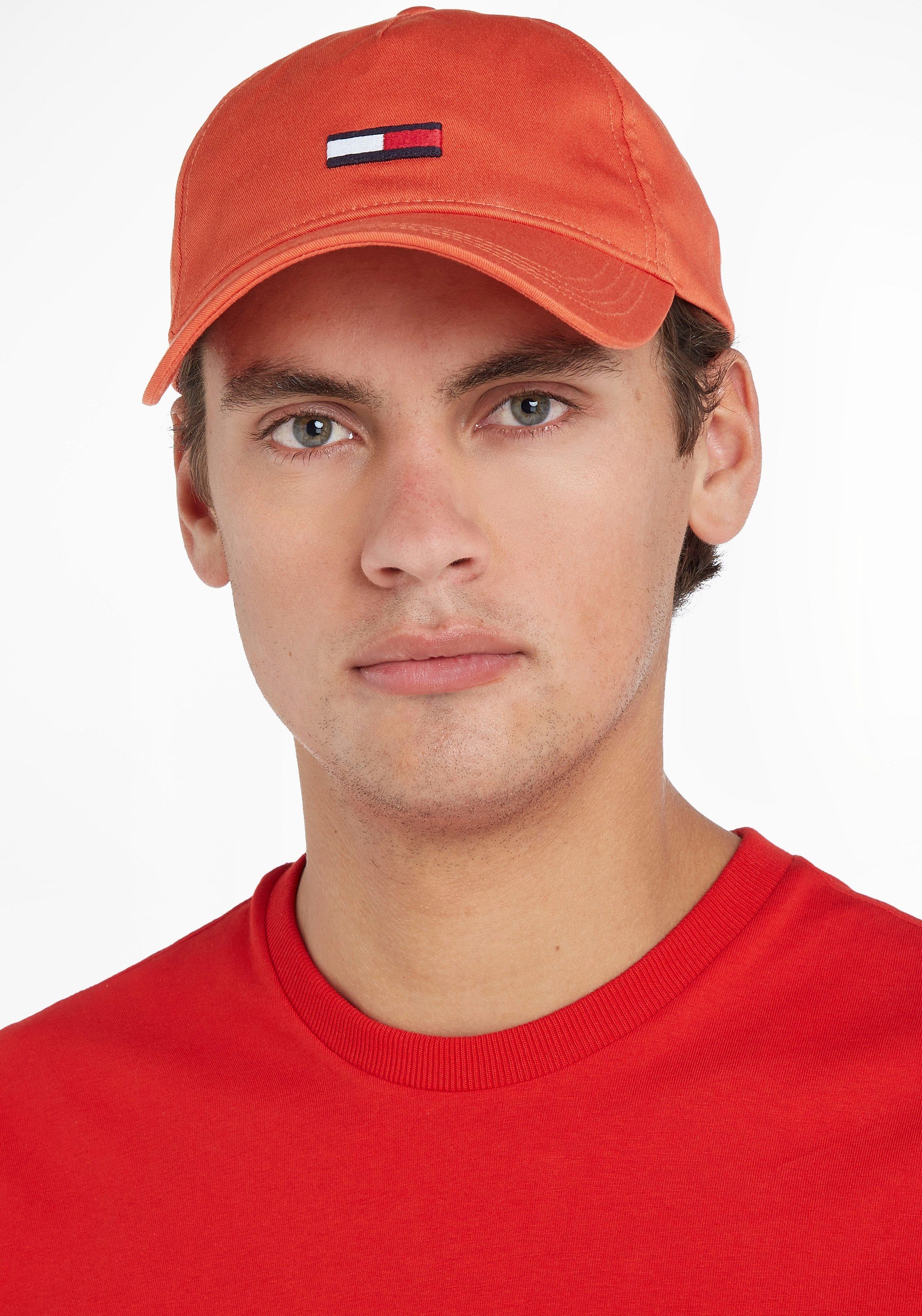 Tommy Jeans gestickter Flag-Applikation Baseball CAP mit Cap FLAG Burnt TJM Vermillion