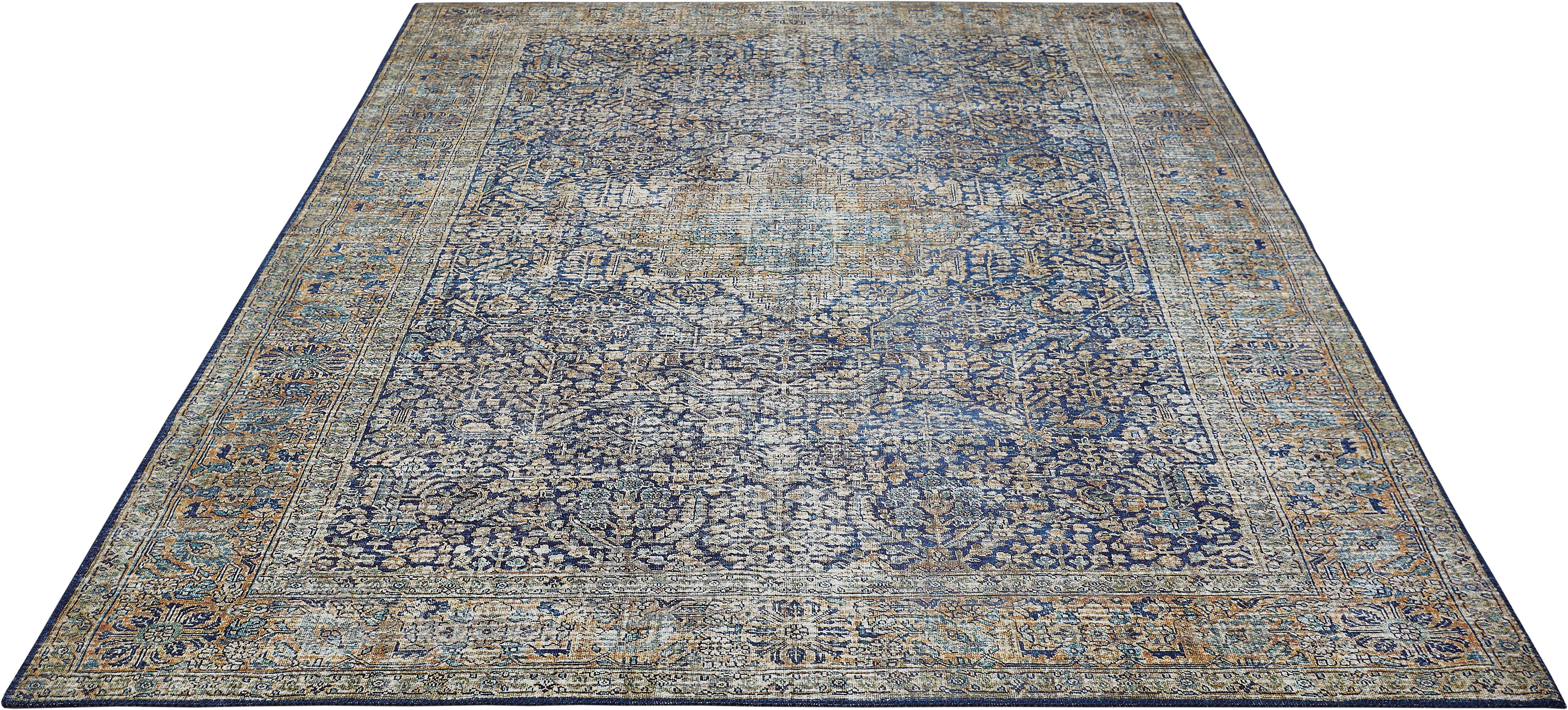 Barbara Becker Teppich Loft 2, rechteckig, Höhe: 7 mm, Kurzflor, Orient-Optik, Vintage Design, waschbar