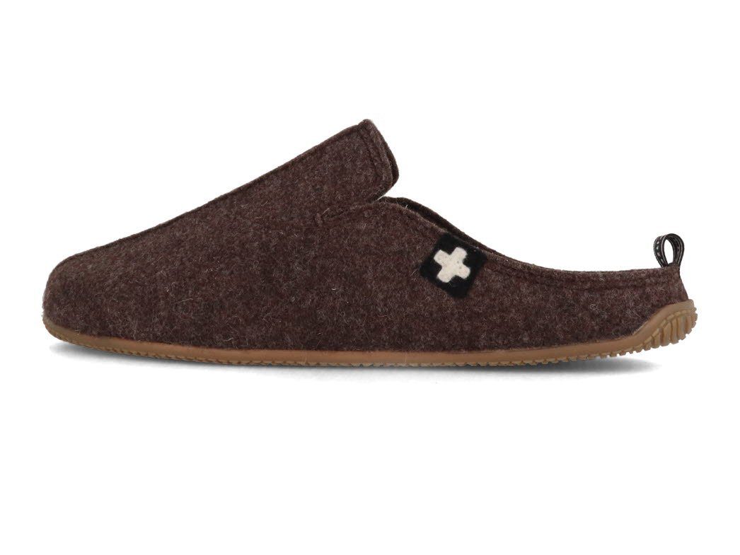 Living Kitzbühel Herren Filz Pantoffel Gipfelkreuz, dark oak, winter Hausschuh recycelt