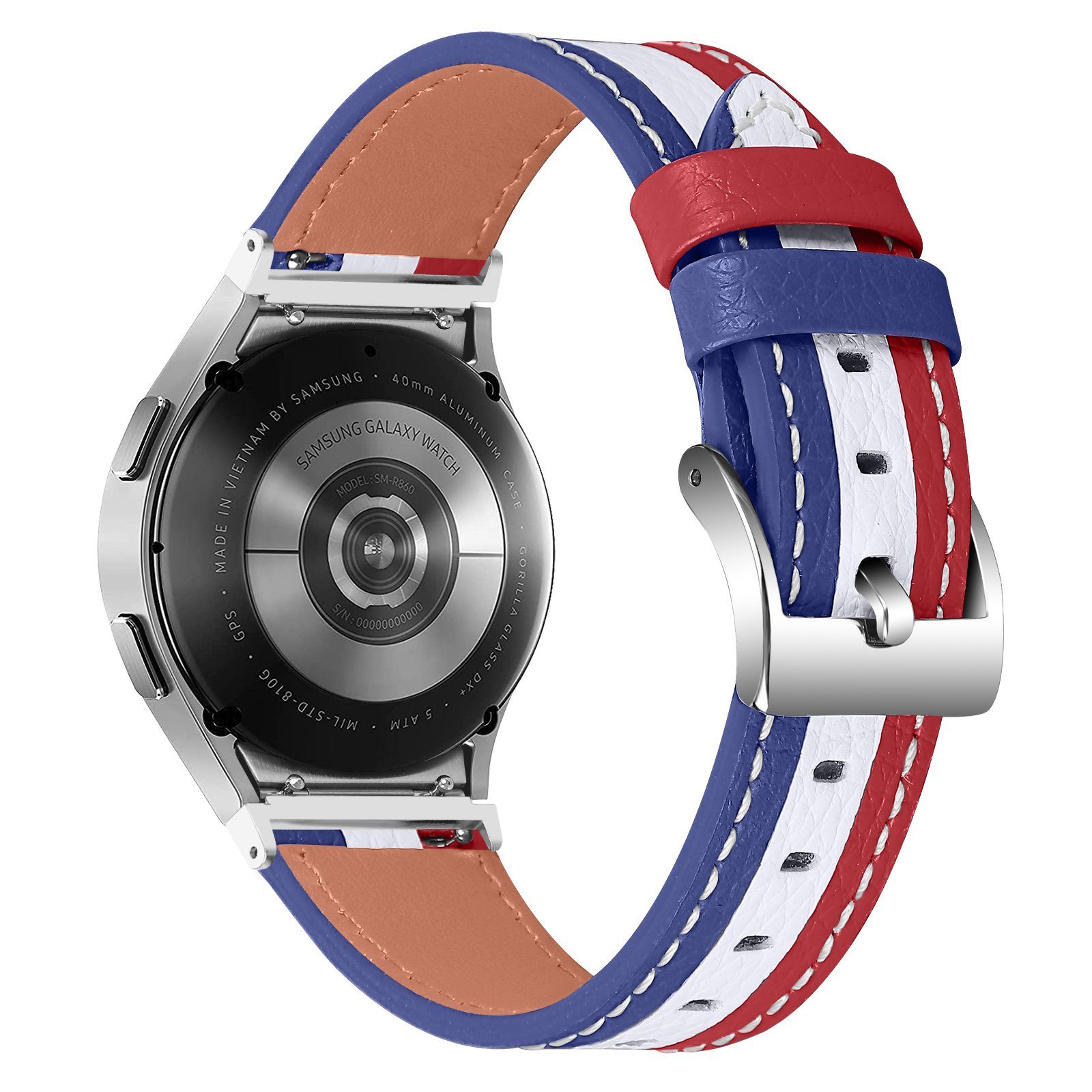 ELEKIN Smartwatch-Armband Armband Kompatible Samsung und für Schwarz Watch 20mm Galaxy 4 Armband Blau 20mm Classic