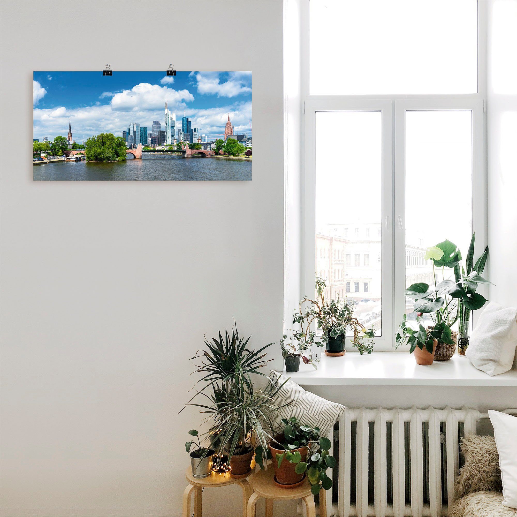 Artland Wandbild »Frankfurt am Main«, Deutschland (1 Stück), in vielen Größen & Produktarten - Alubild / Outdoorbild für den Außenbereich, Leinwandbild, Poster, Wandaufkleber / Wandtattoo auch für Badezimmer geeignet-HomeTrends