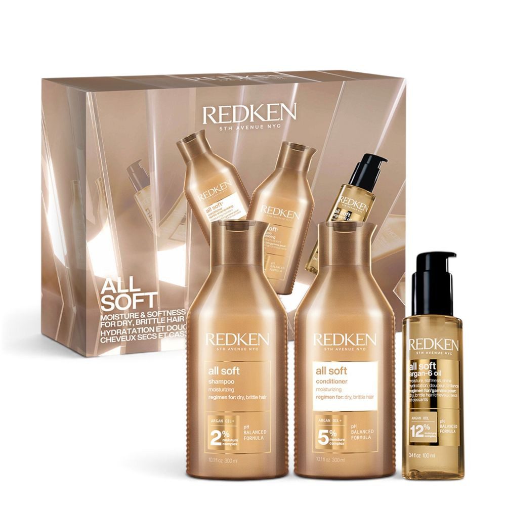 Redken Haarpflege-Set Geschenkset All Soft Shampoo 300 ml + Conditioner 300 ml