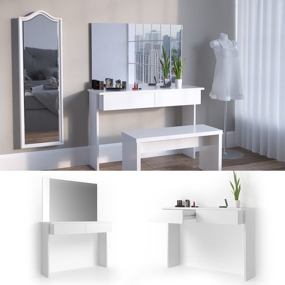 Vicco Schminktisch Azur, Weiß, 120 cm günstig online kaufen