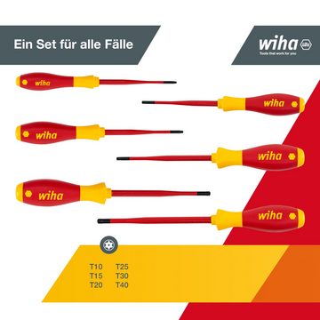 Wiha Schraubendreher SoftFinish (41245) - 6 tlg., Schraubenzieher, Torx mit Loch, VDE