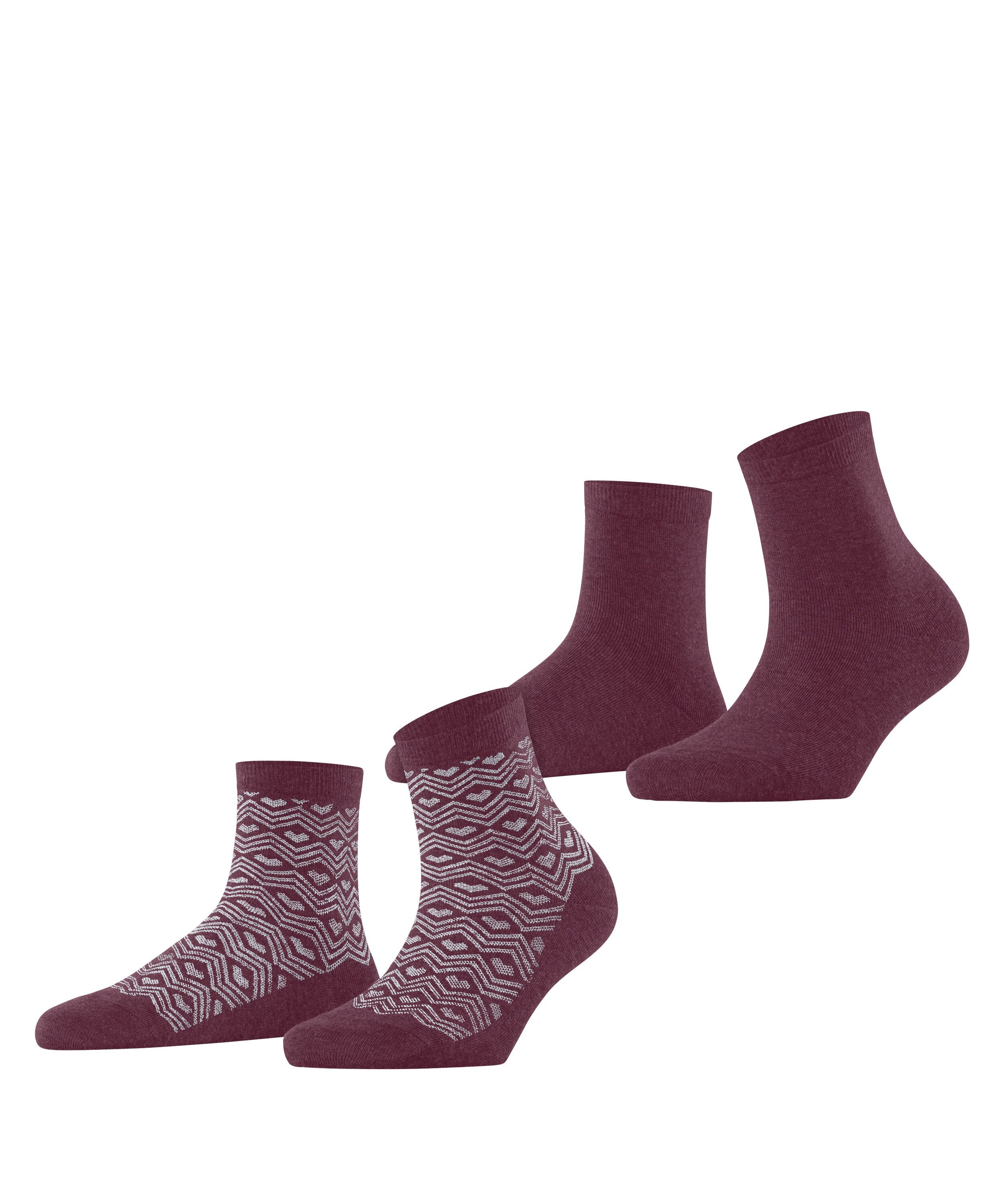 Kurzsocken Heart Pattern 2-Pack Kurzsocken