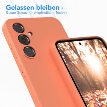 EAZY CASE Handyhülle TPU Hülle für Samsung Galaxy A55 6,6 Zoll, Schutzhülle mit Kameraschutz Telefonhülle elastisch Bumper tpu Orange