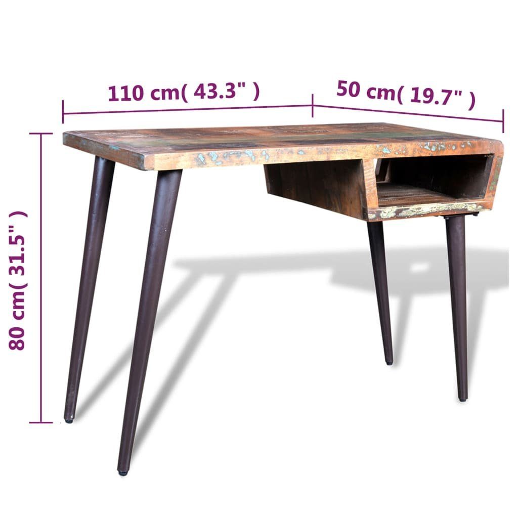 mit furnicato Eisenbeinen Altholz Tisch Schreibtisch