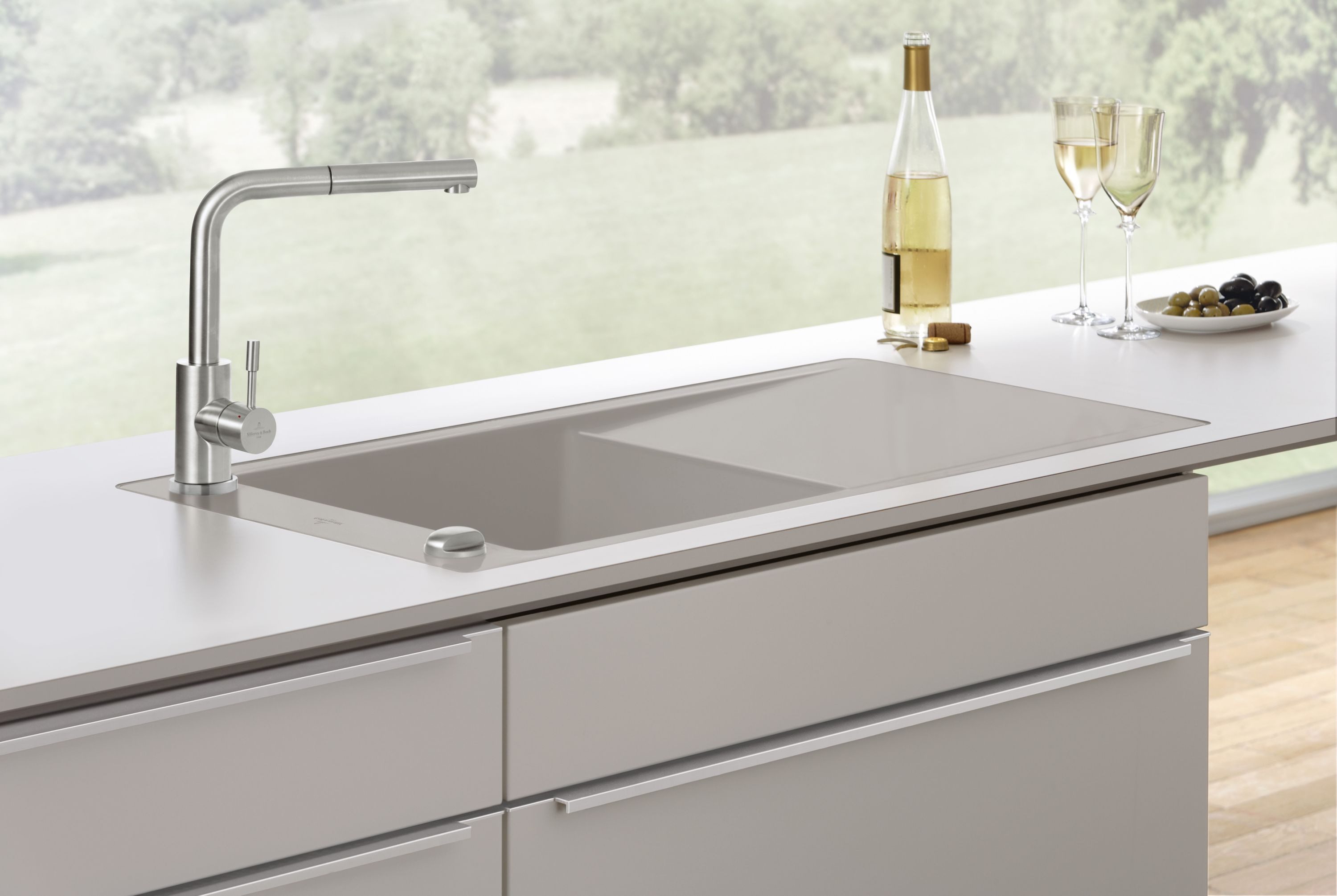 Villeroy & Boch Einbauspüle Keramikspüle 67902FJ0, Timeline 60 flat