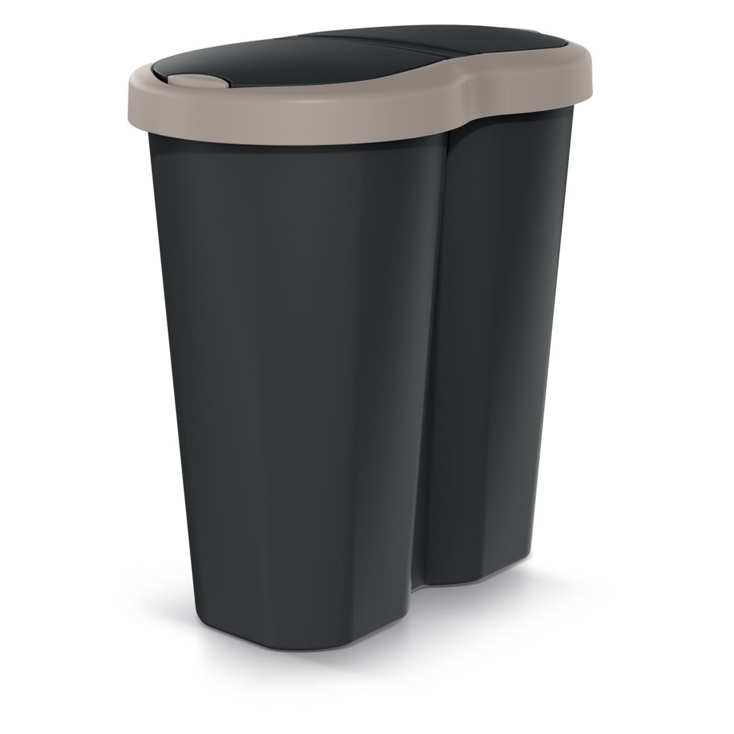 Keden Mülleimer Compacta R Duo, ein Fach, zwei Deckel