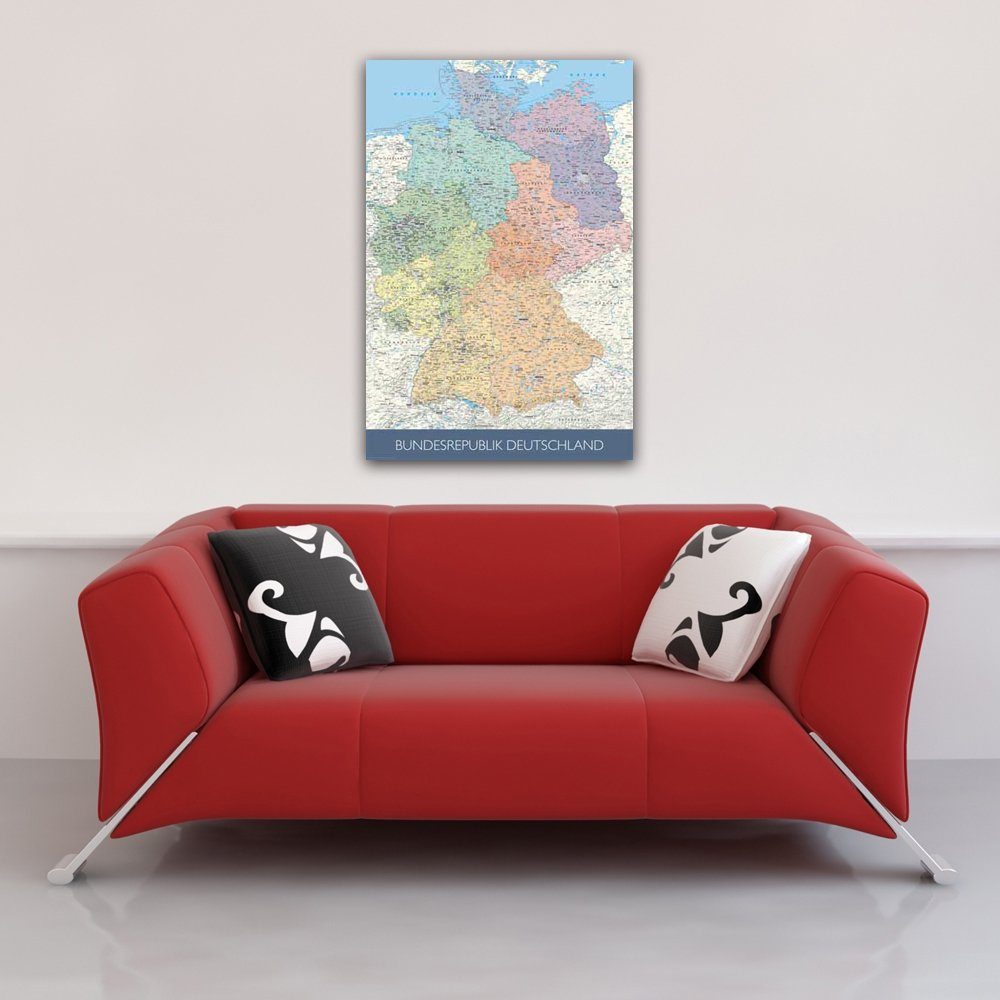 Poster Landkarten - Poster - Politische Deutschlandkarte günstig online kaufen