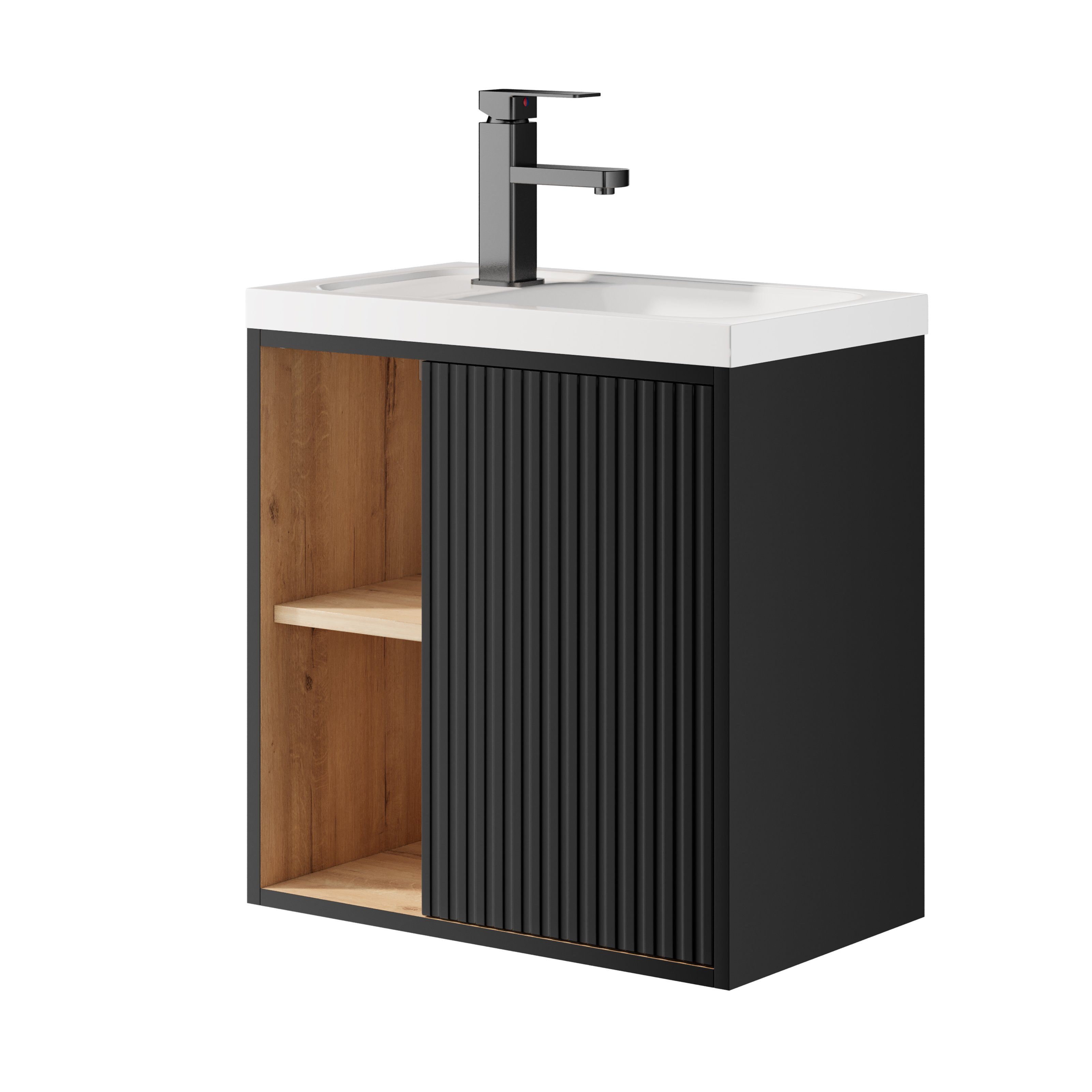 UEV Waschtisch klein Waschbecken mit Unterschrank set Badmöbel Gäste-WC (Br günstig online kaufen